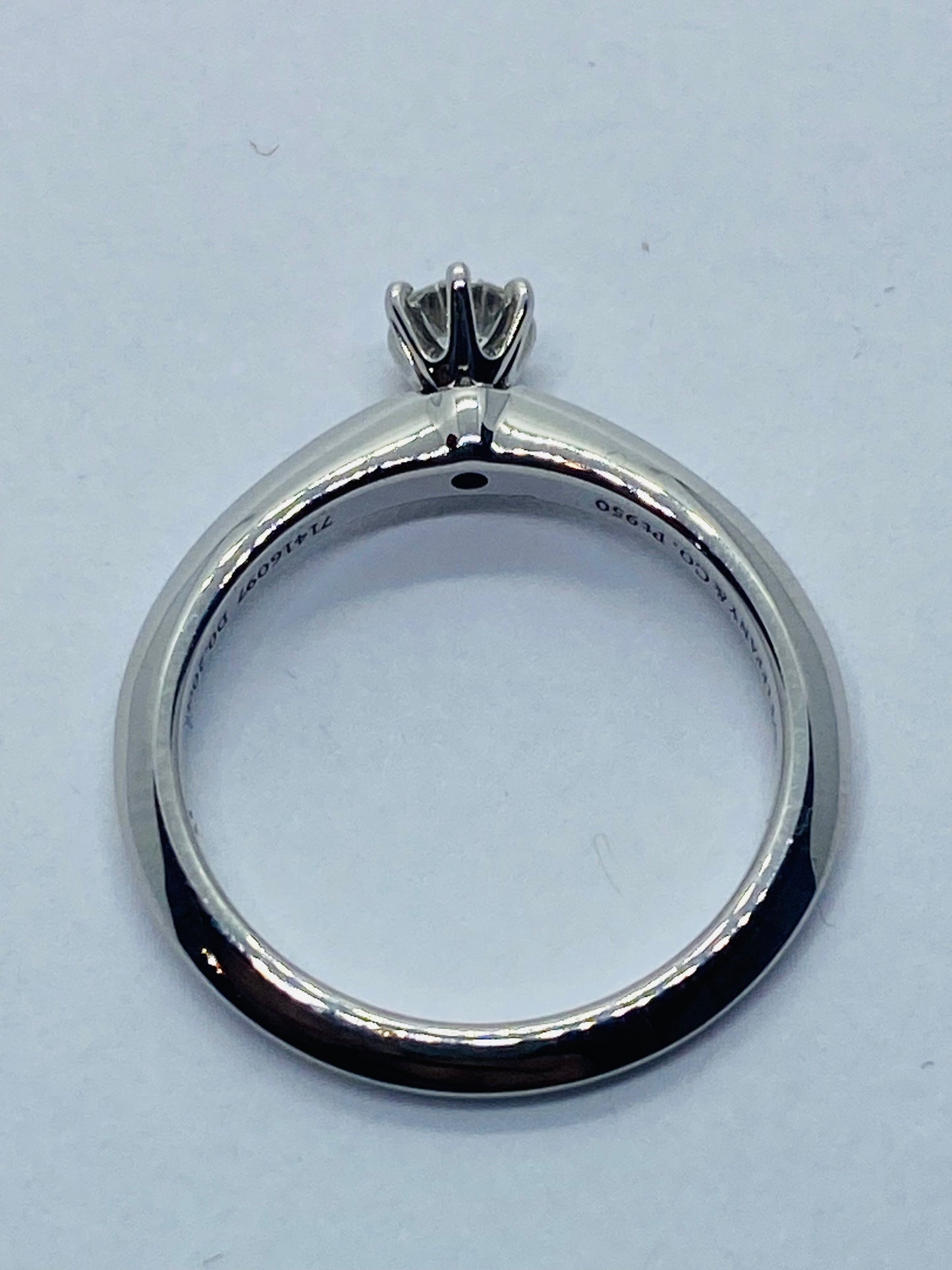 Tiffany & Co. 0.20 CT Diamond Platinum Solitaire Engagement Ring BOX!
