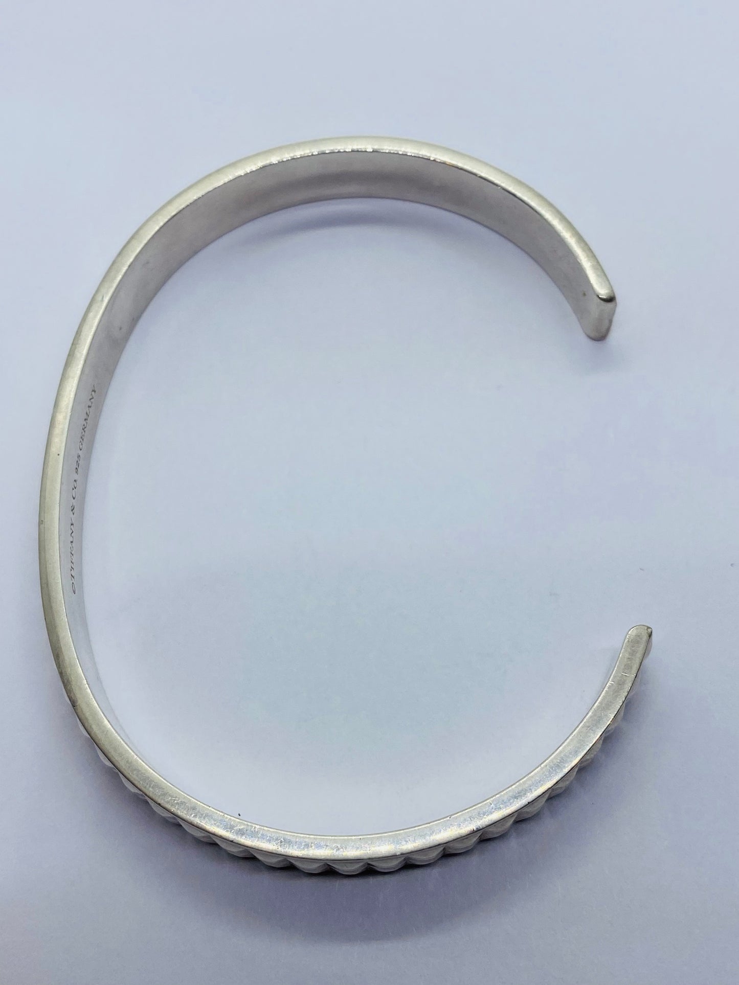 Tiffany & Co Studded Cuff Bracelet 925 Sterling Silver 7.5” 8MM wide