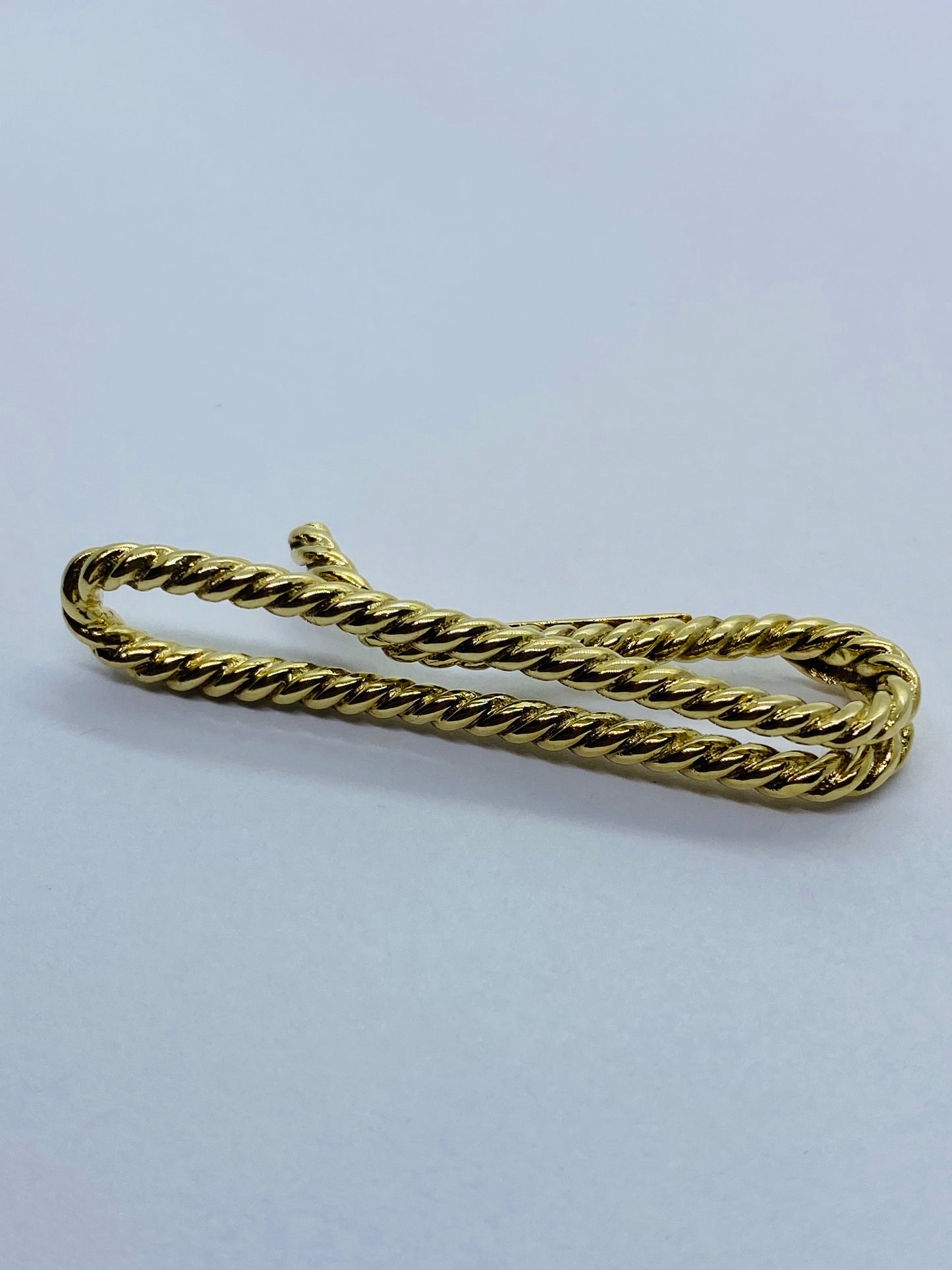 Tiffany & Co.RARE /VINTAGE 1950's 14k YG Tie Clip/Bar Money Clip Rope Twist
