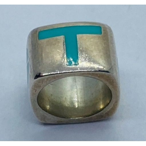 Tiffany & Co Era Enamel Pendant Retired Sterling Silver 925