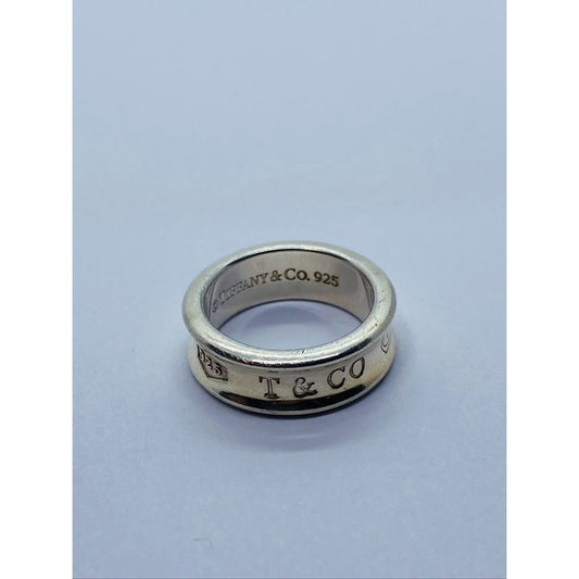 Tiffany & Co Sterling Silver 1837 Concave Ring Size 5.75