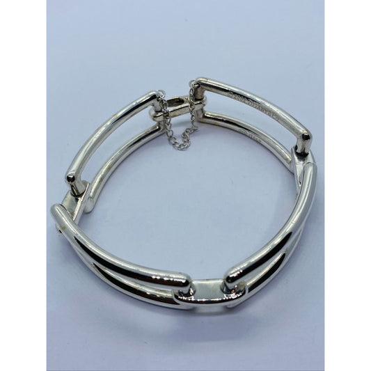 Tiffany & Co Silver Rectangle Link Bracelet Bangle 2002 Italy