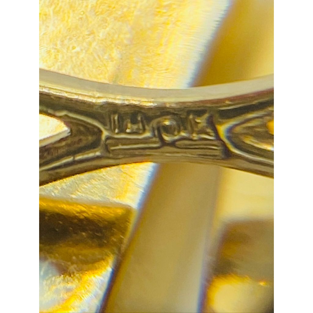Tiffany and Co 14K Yellow Gold Square Cufflinks Ribbed Design