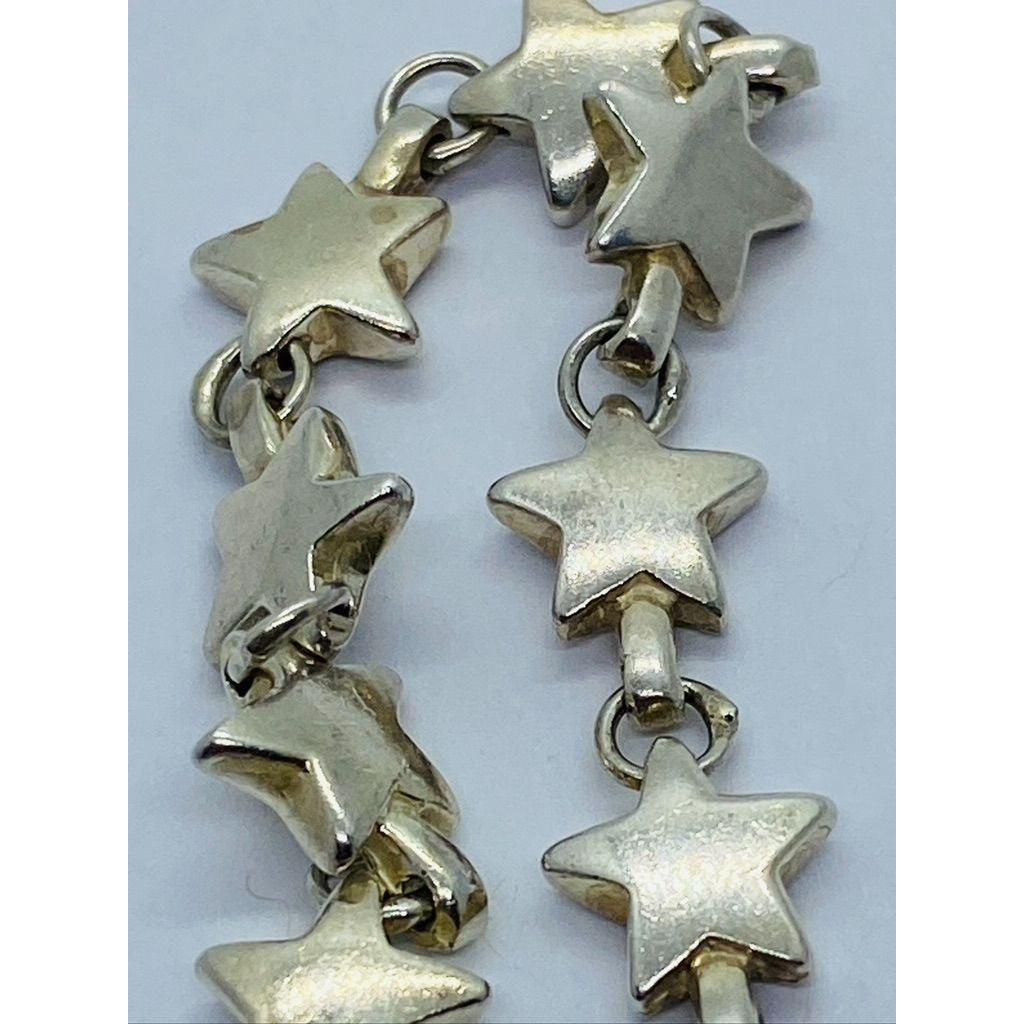 Tiffany & Co. Sterling Silver Chain of Stars Link Necklace 16" Long