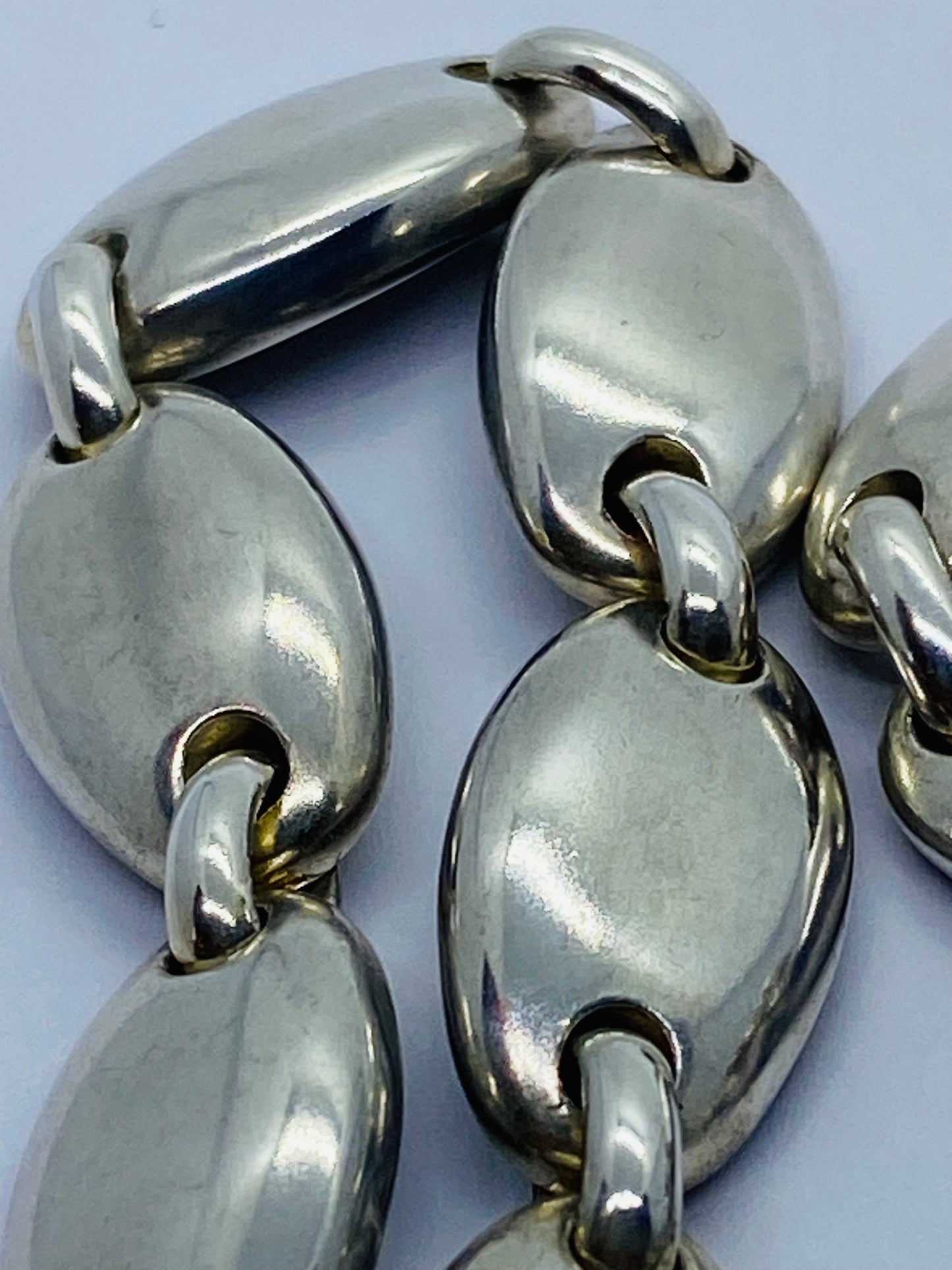 Tiffany & Co. Sterling Silver 925 Pebble  Oval Continuous 18” Necklace 116.6G
