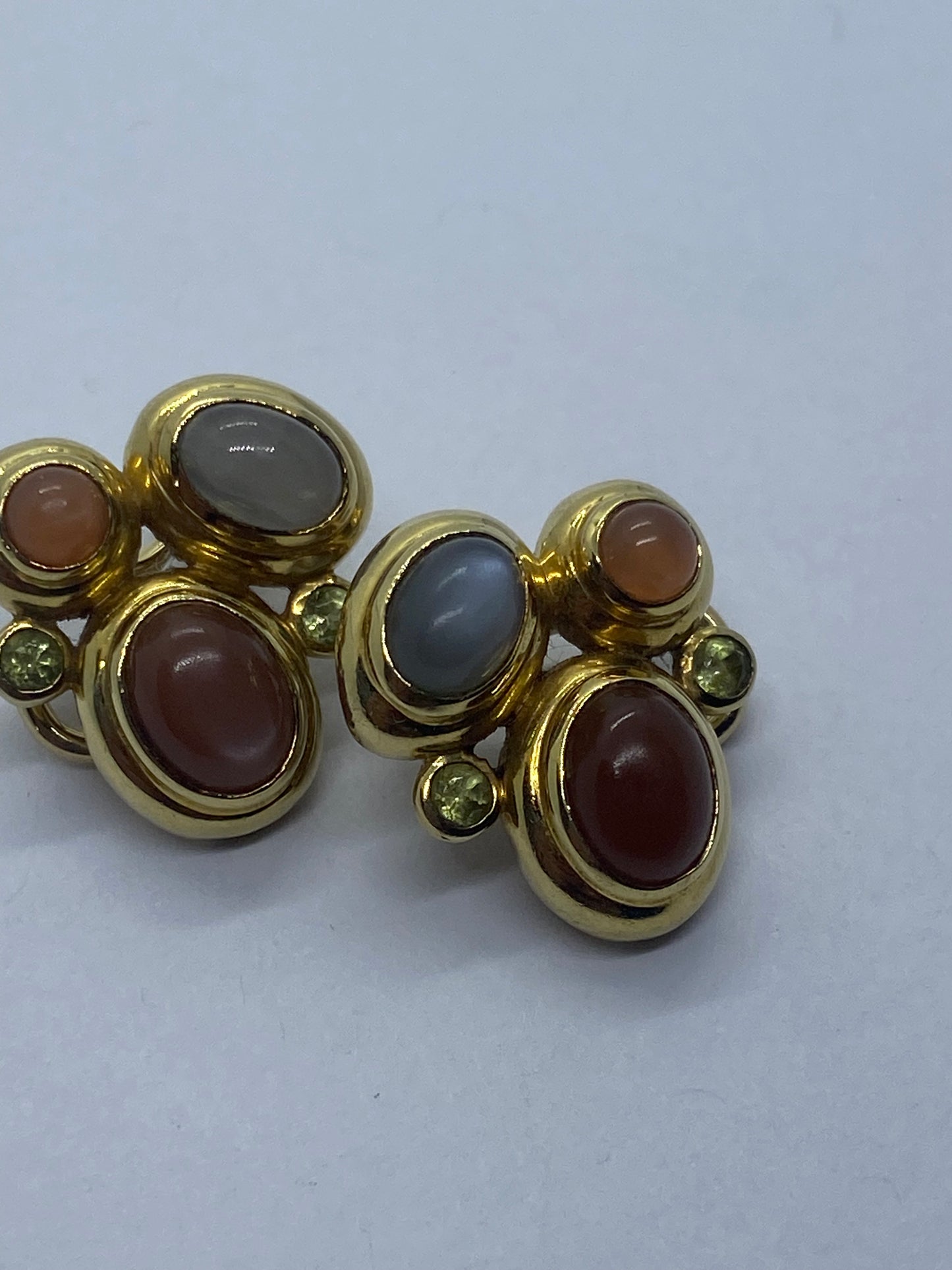 DAVID YURMAN SOLID 18K GOLD MOSAIC GEMSTONE EARRINGS Solid 18K RARE