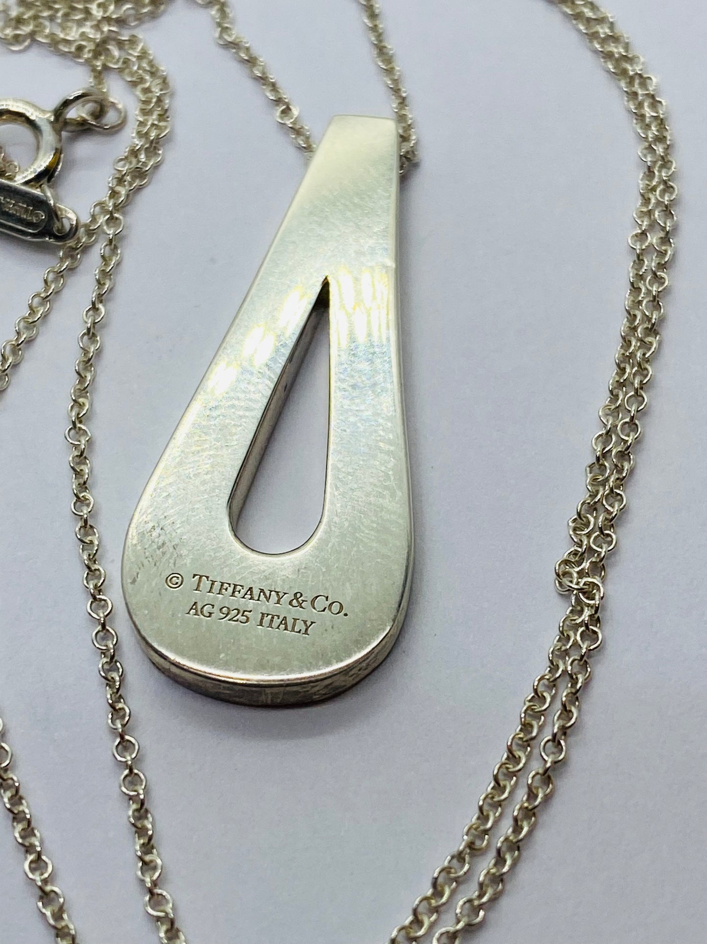 Tiffany & Co. Out of Retirement Small Loop Pendant Sterling Silver 16-18" chain