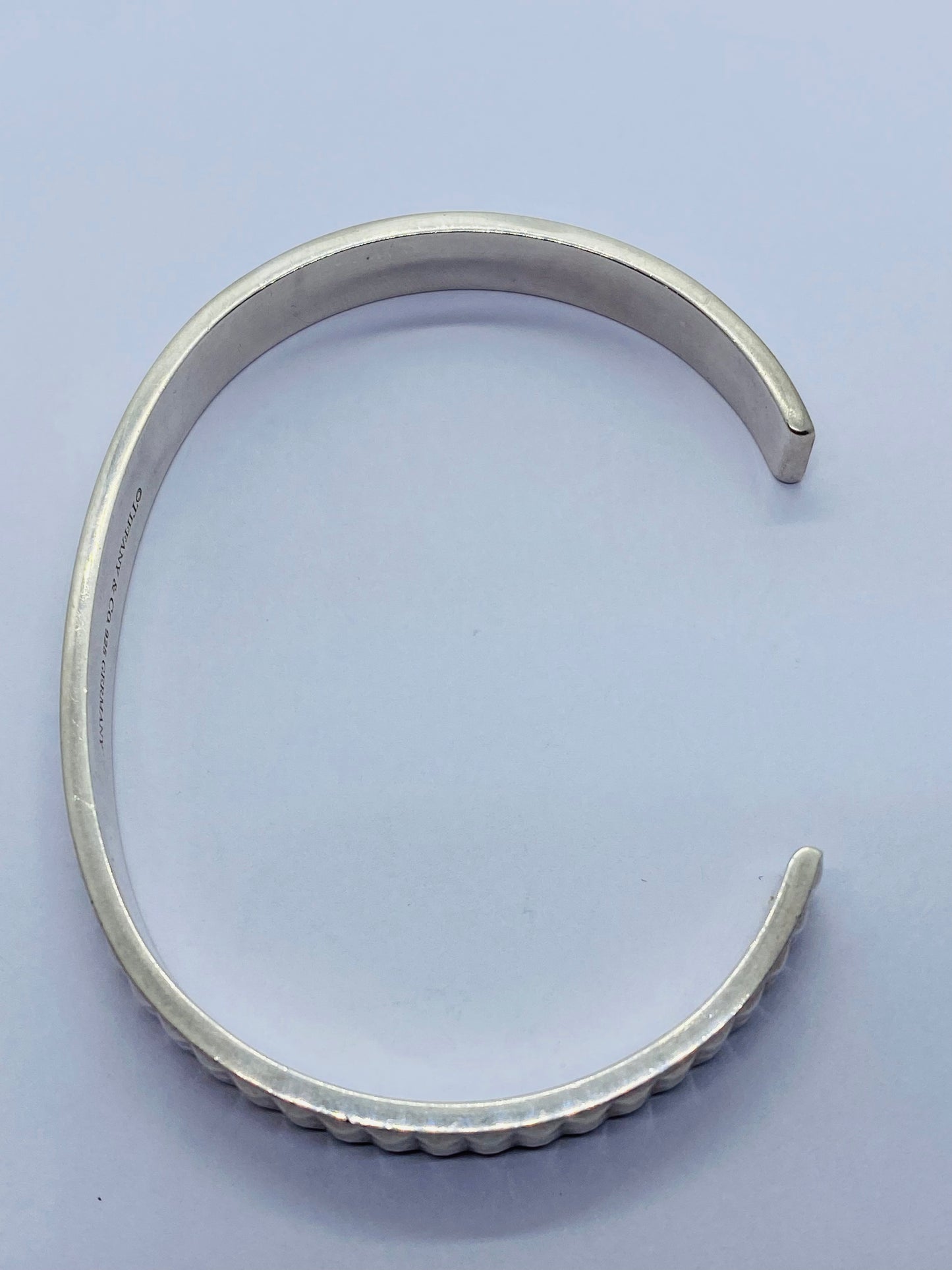 Tiffany & Co Studded Cuff Bracelet 925 Sterling Silver 7.5” 8MM wide