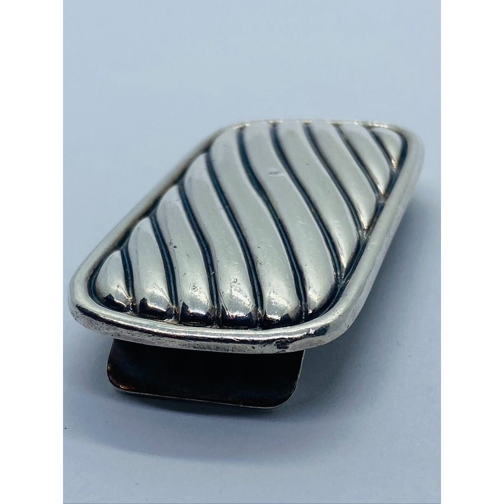 David Yurman Money Clip Stainless Steel - Wavy Banded Large Cable Design