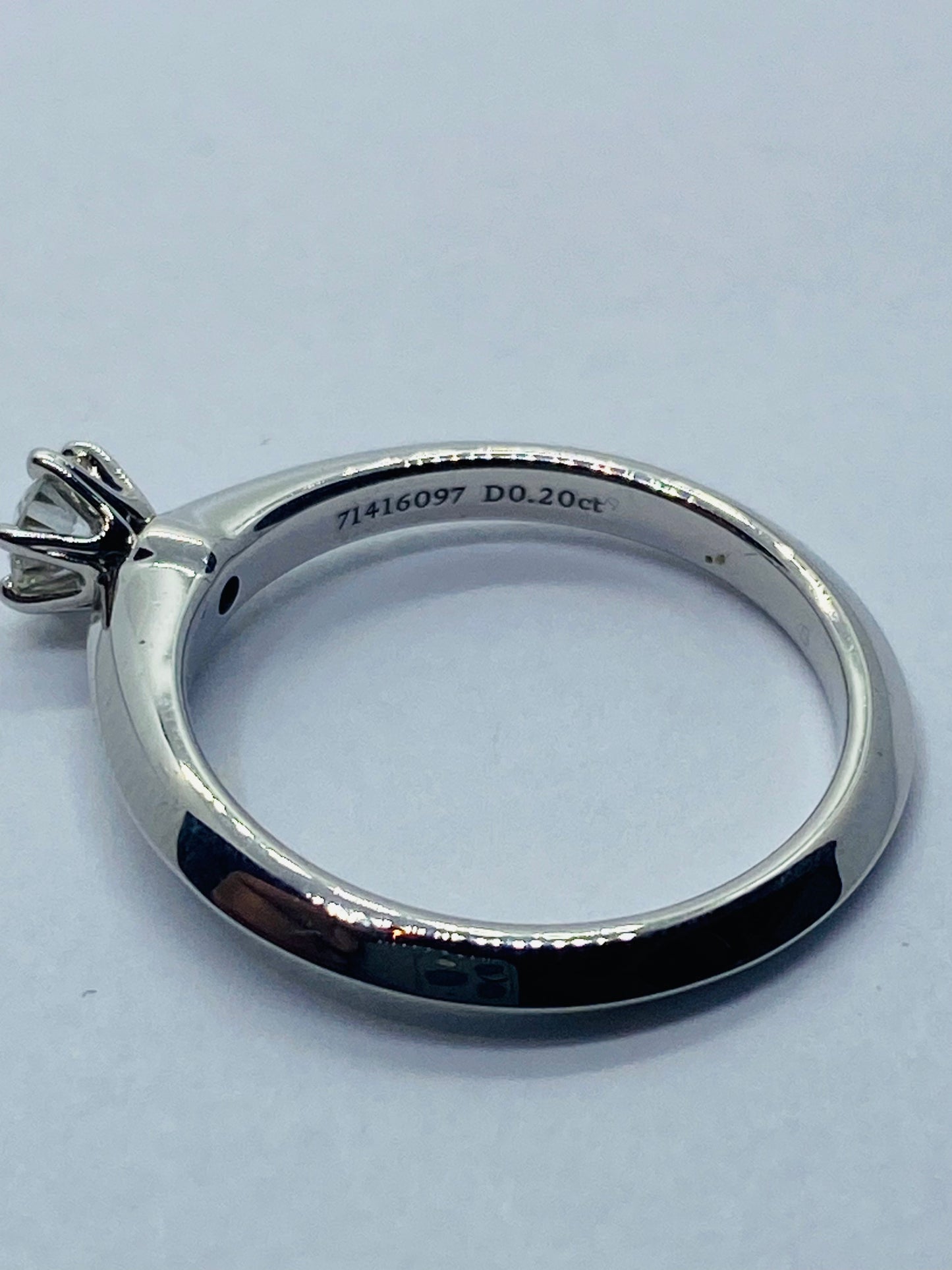 Tiffany & Co. 0.20 CT Diamond Platinum Solitaire Engagement Ring BOX!