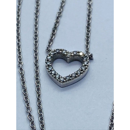 TIFFANY & CoTiffany Metro Heart Necklace 18K 750 Diamond 16"