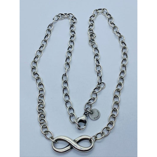 Tiffany & Co. Infinity 17.75” Necklace Link Chain 925 Sterling Silver