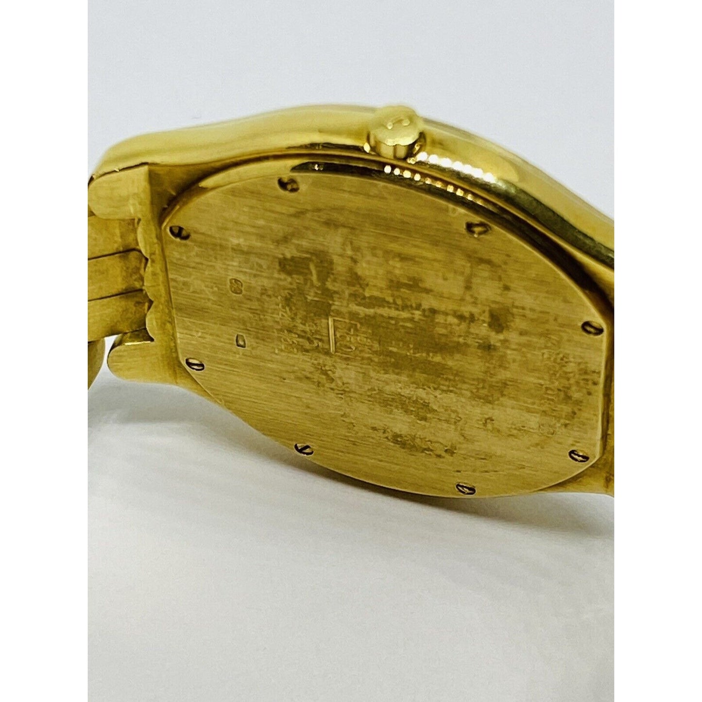 Solid 18k Yellow Gold JUVENIA Unisex Watch with Diamonds 101 grams 33mm ACCURATE