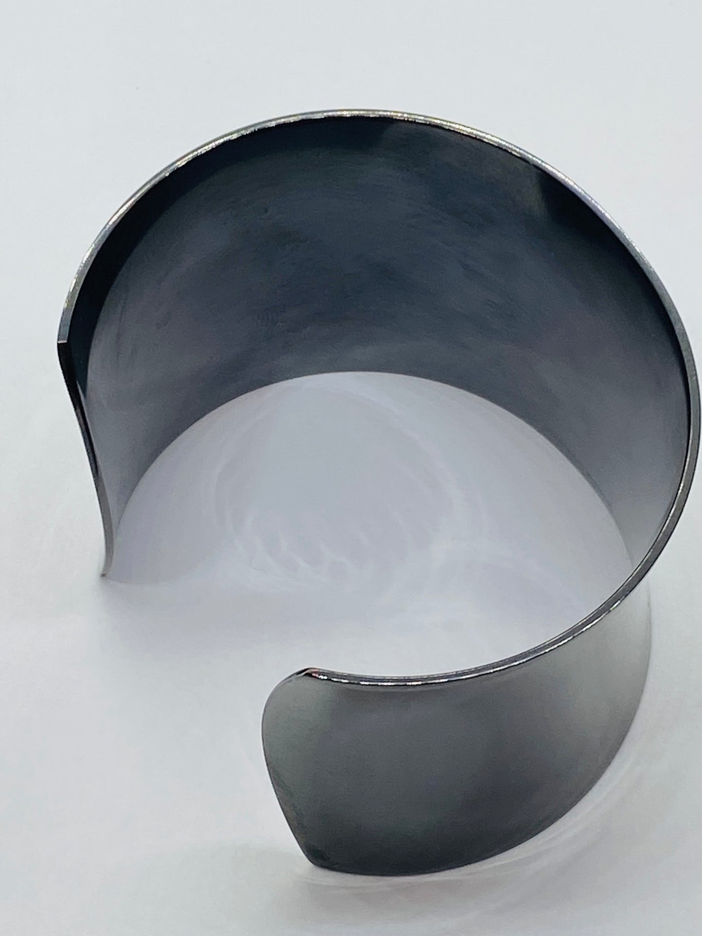 Tiffany & Co. 1837 Collection Titanium 46mm Wide Concave Cuff Bracelet 6.75”