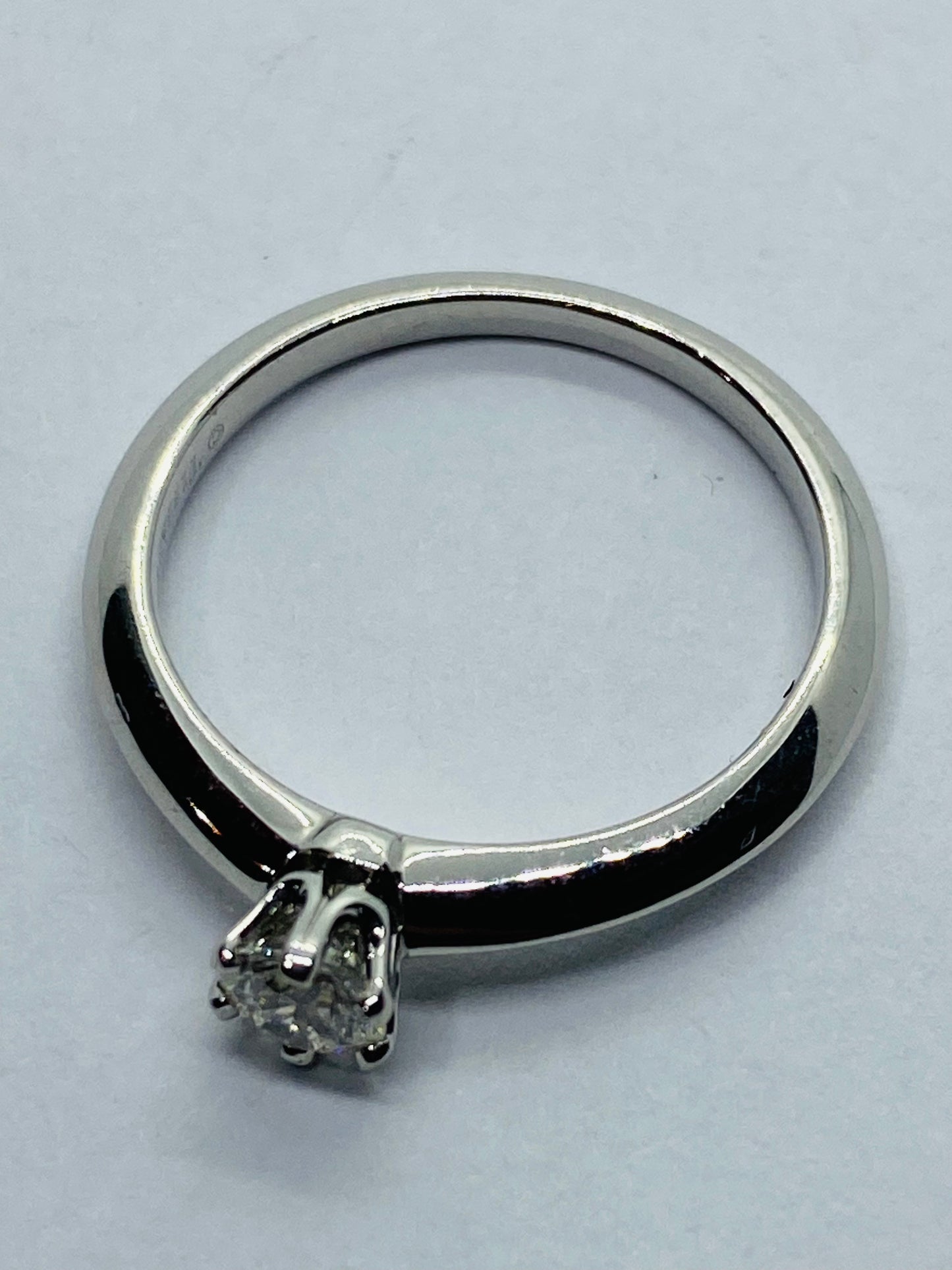 Tiffany & Co. 0.24 CT Diamond Platinum Solitaire Engagement Ring BOX!