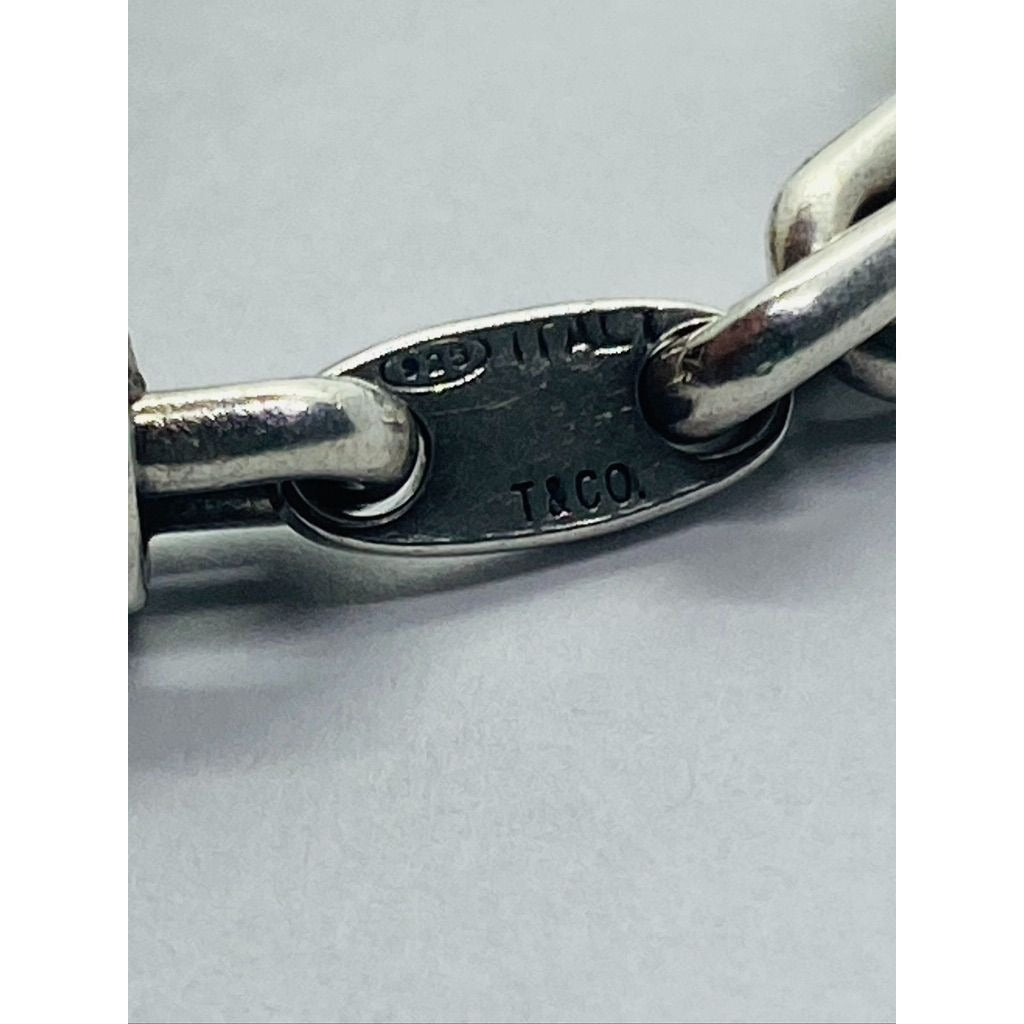 TIFFANY & CO STERLING SILVER BALL BEAD ENAMEL BRACELET ITALY