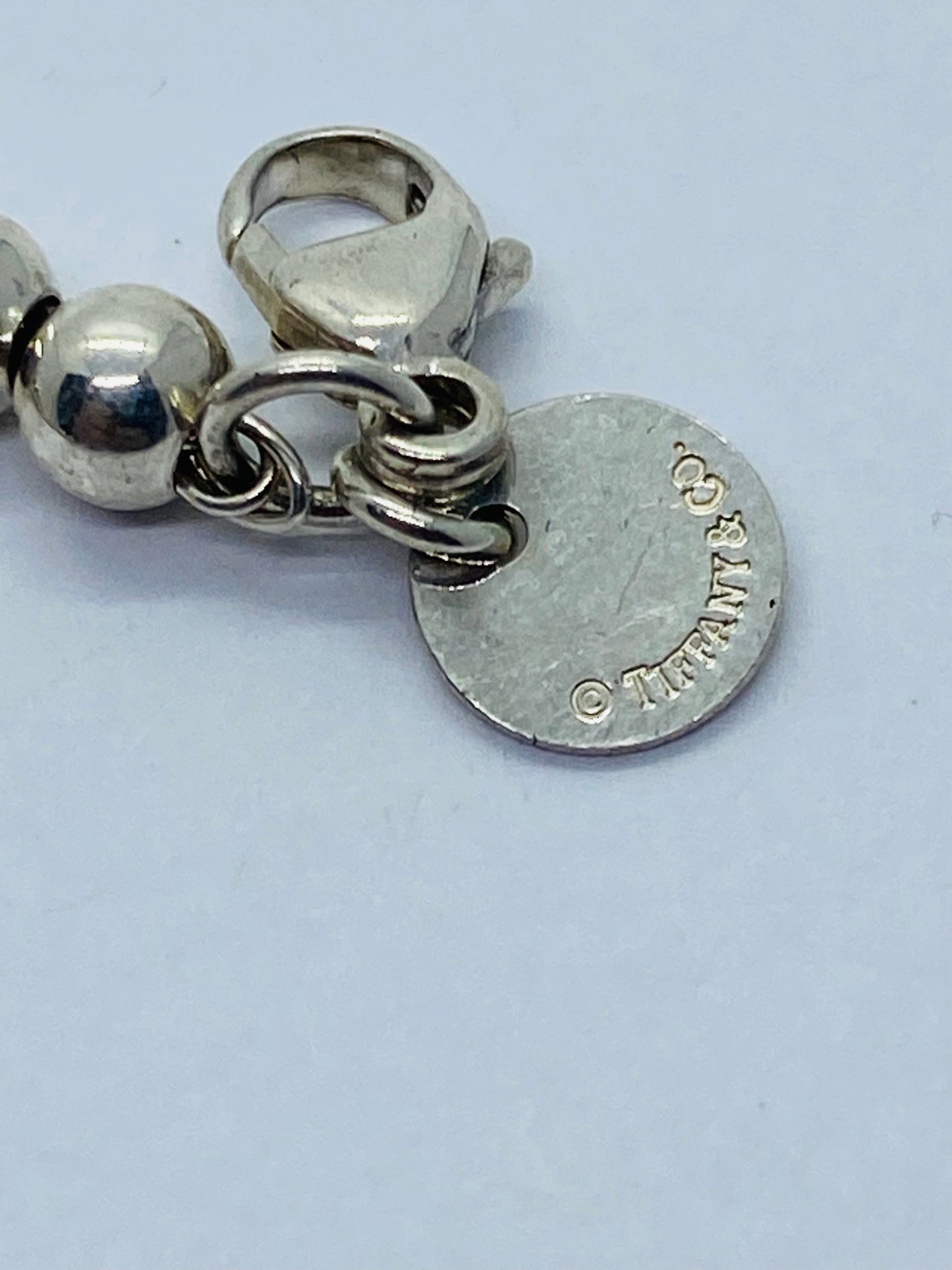 Tiffany & Co. Mini  Bow Bead Bracelet Medium Sterling Silver 925 7”