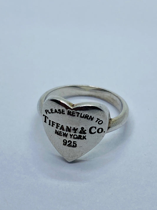 Tiffany & Co. Ring Size 4 Please Return To Tiffany & Co” New York 925 Silver