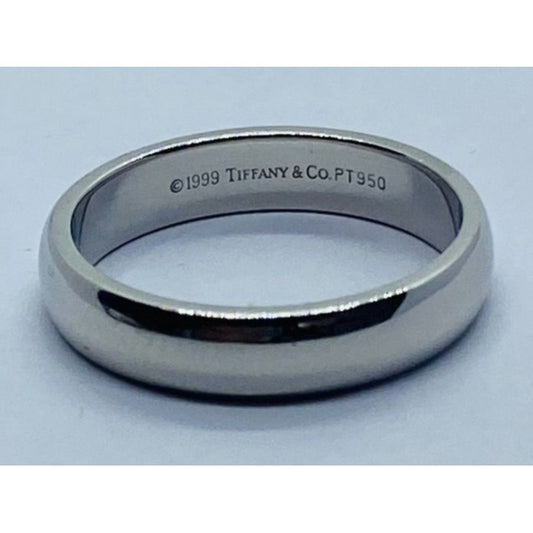 Tiffany & Co Platinum Wedding Band 4mm wide Size 7.75