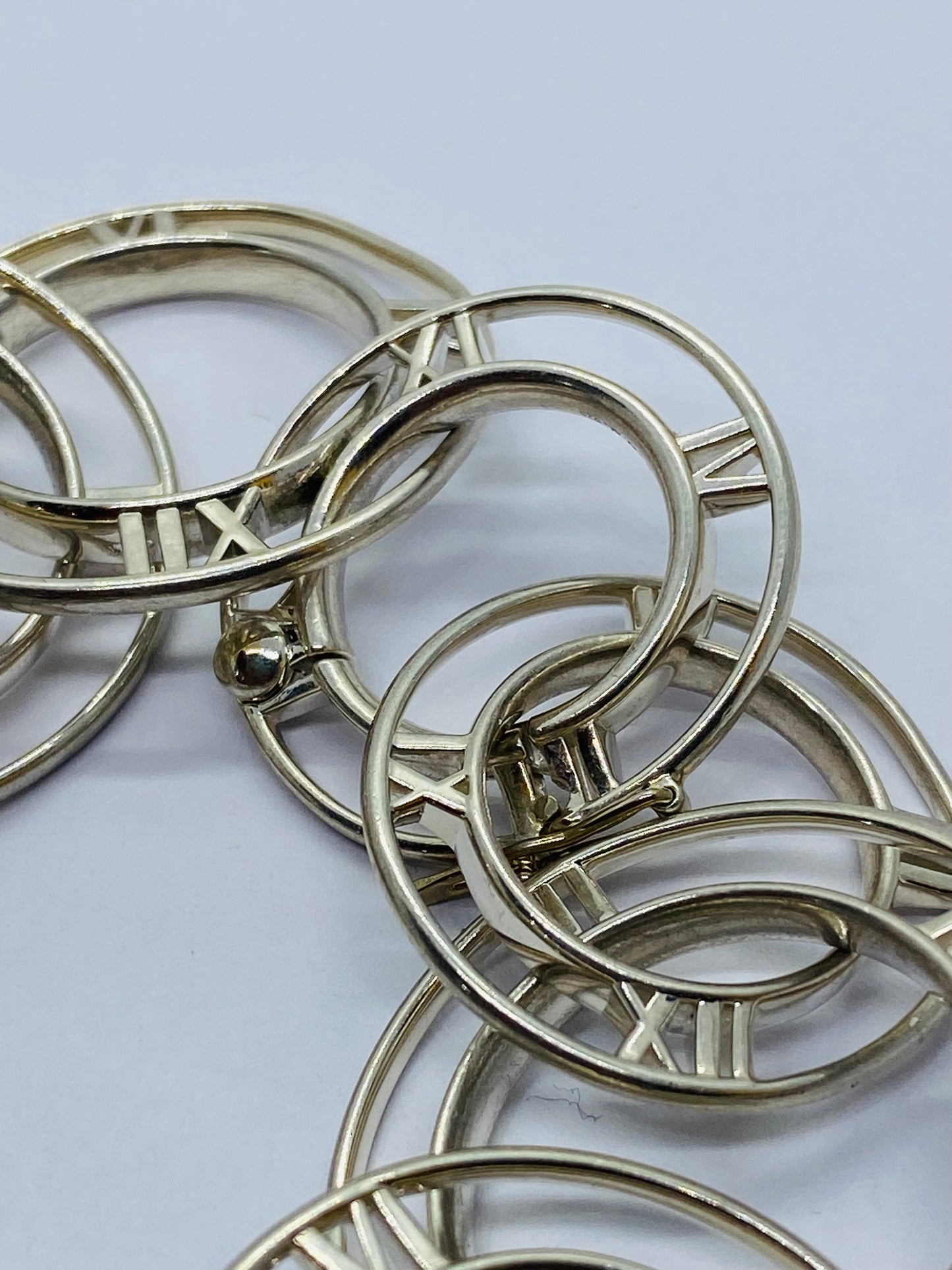 Tiffany Co. ATLAS Link Bracelet 7” Mint Condition 925 Sterling Silver