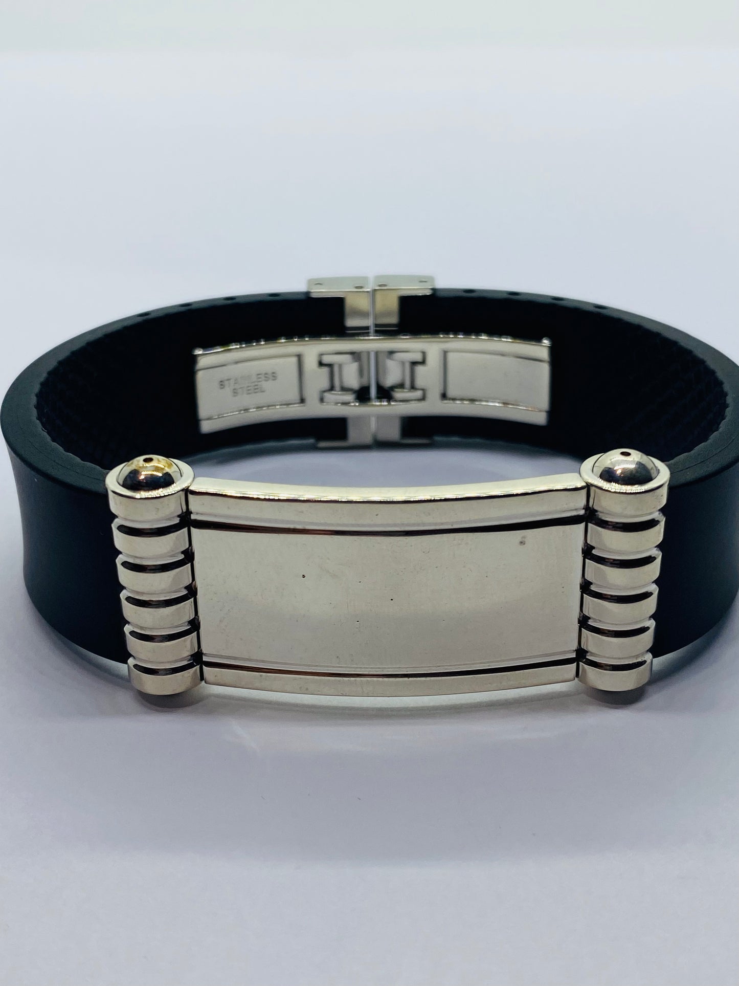 TIFFANY & CO PALOMA PICASSO WIDE ID GROOVE 6.75” BRACELET STERLING 925 RUBBER