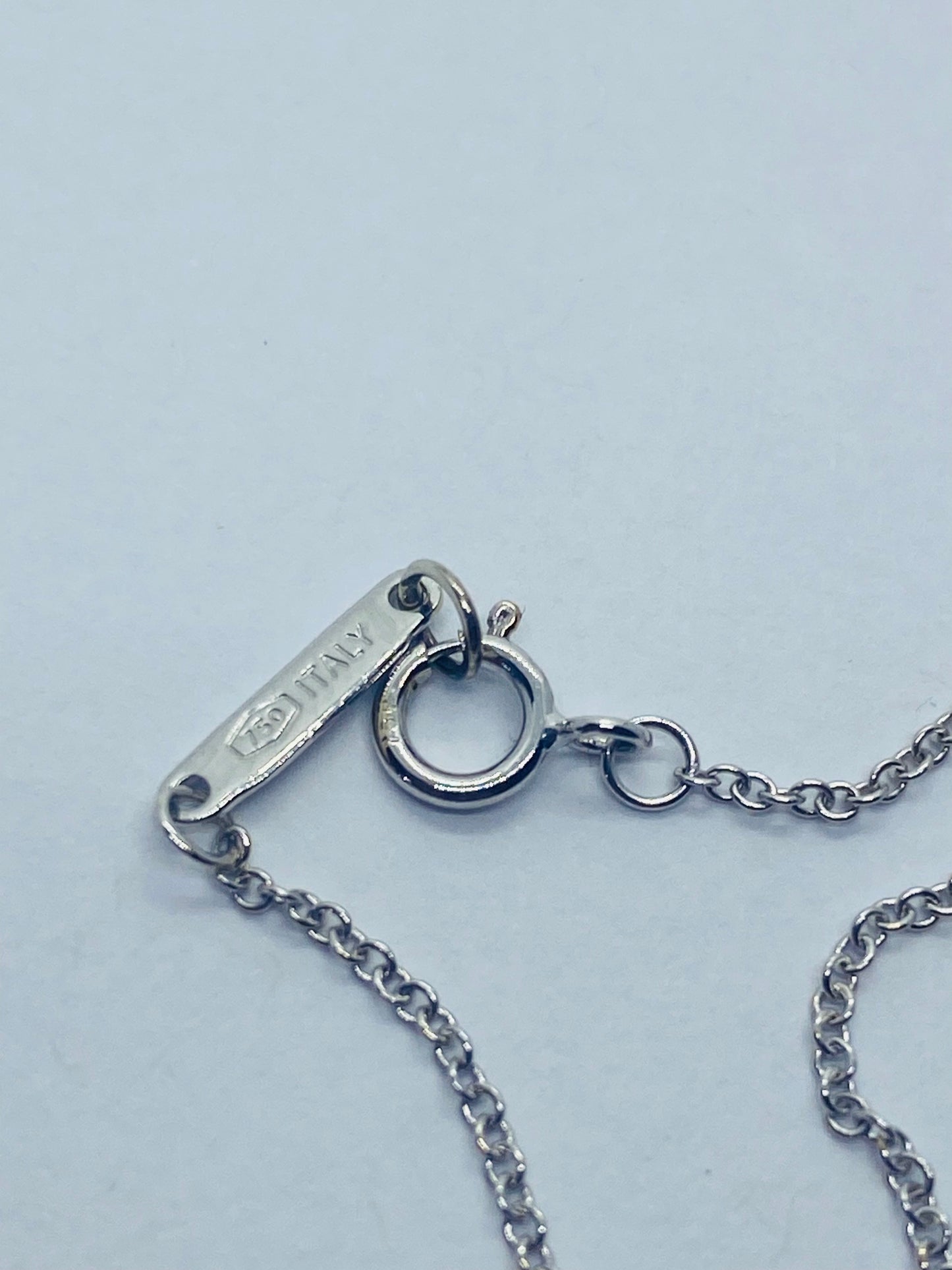 Tiffany & Co. 18k 750 White Gold Chain Necklace, 16”