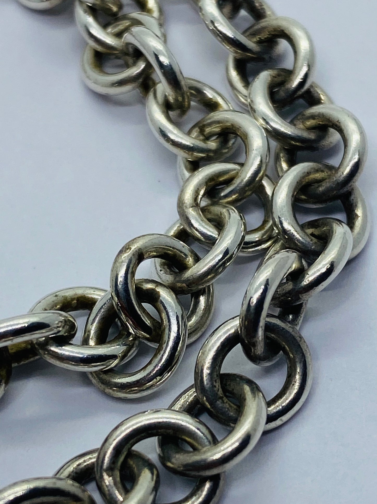 Tiffany Co. 1837 Sterling Silver Interlocking Circles Chain Necklace 17”