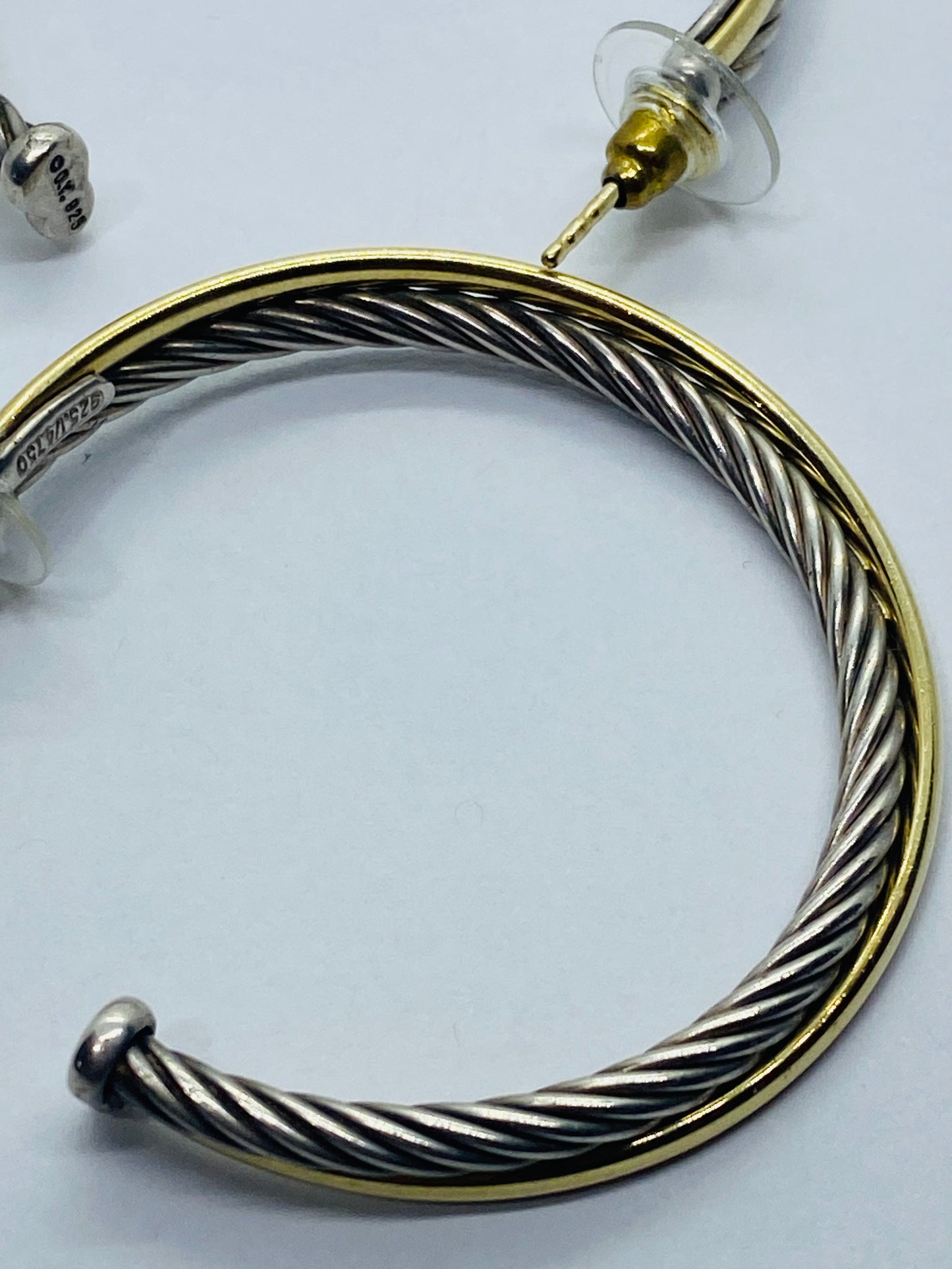 David Yurman Crossover Collection XL Hoop (44MM) Earrings Yellow Gold