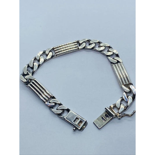 Authentic Tiffany & Co Ribbed Bar Curved Link Bracelet 7.25"