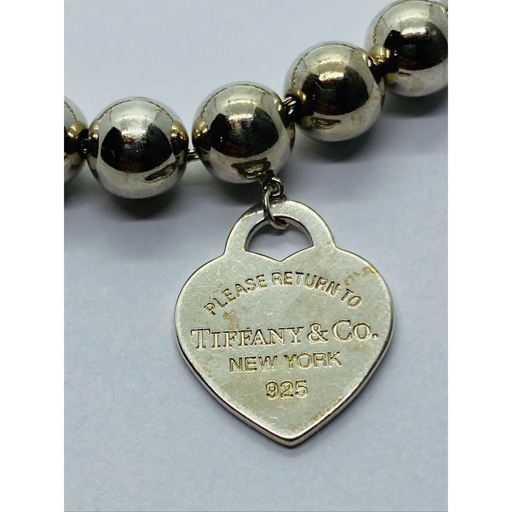 Tiffany & Co Bead 8mm Return To Tiffany Heart Bracelet 8.25"