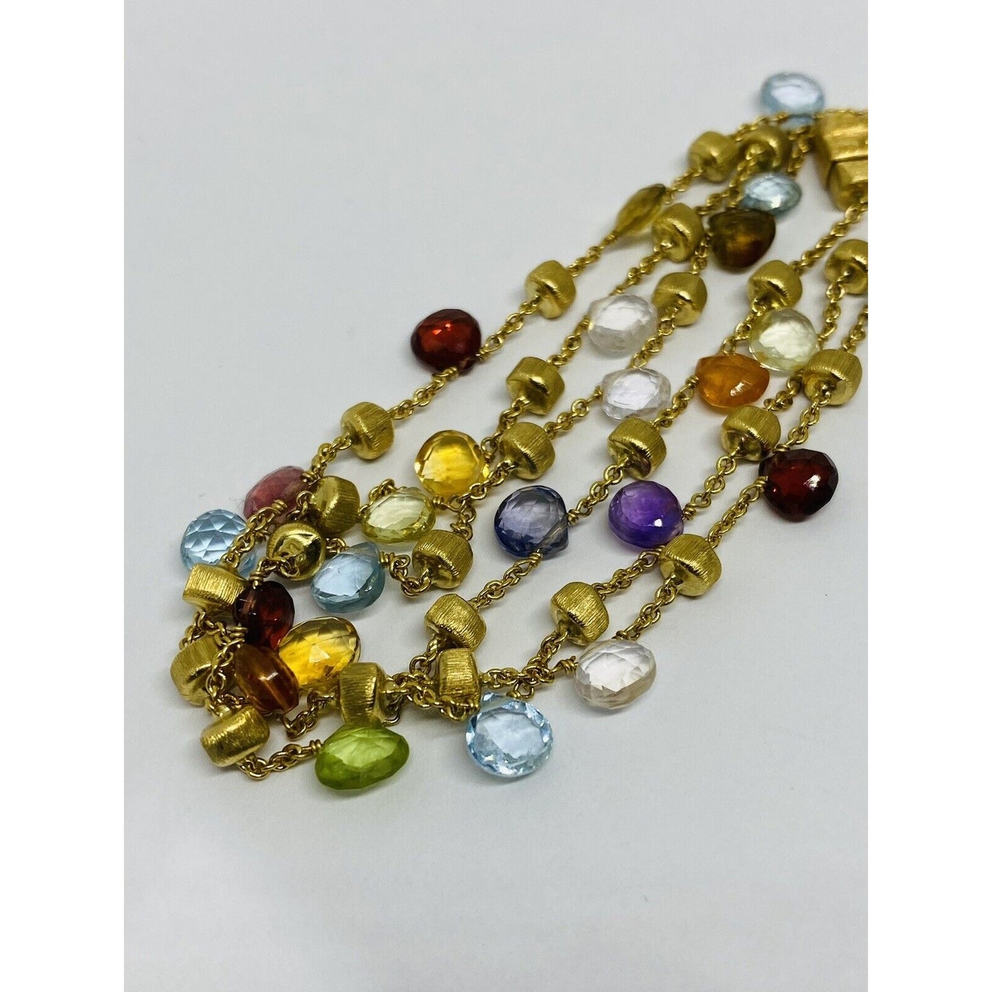 MARCO BICEGO PARADISE MULTISTONE MULTI 5 STRAND BRACELET 18K 750 7”
