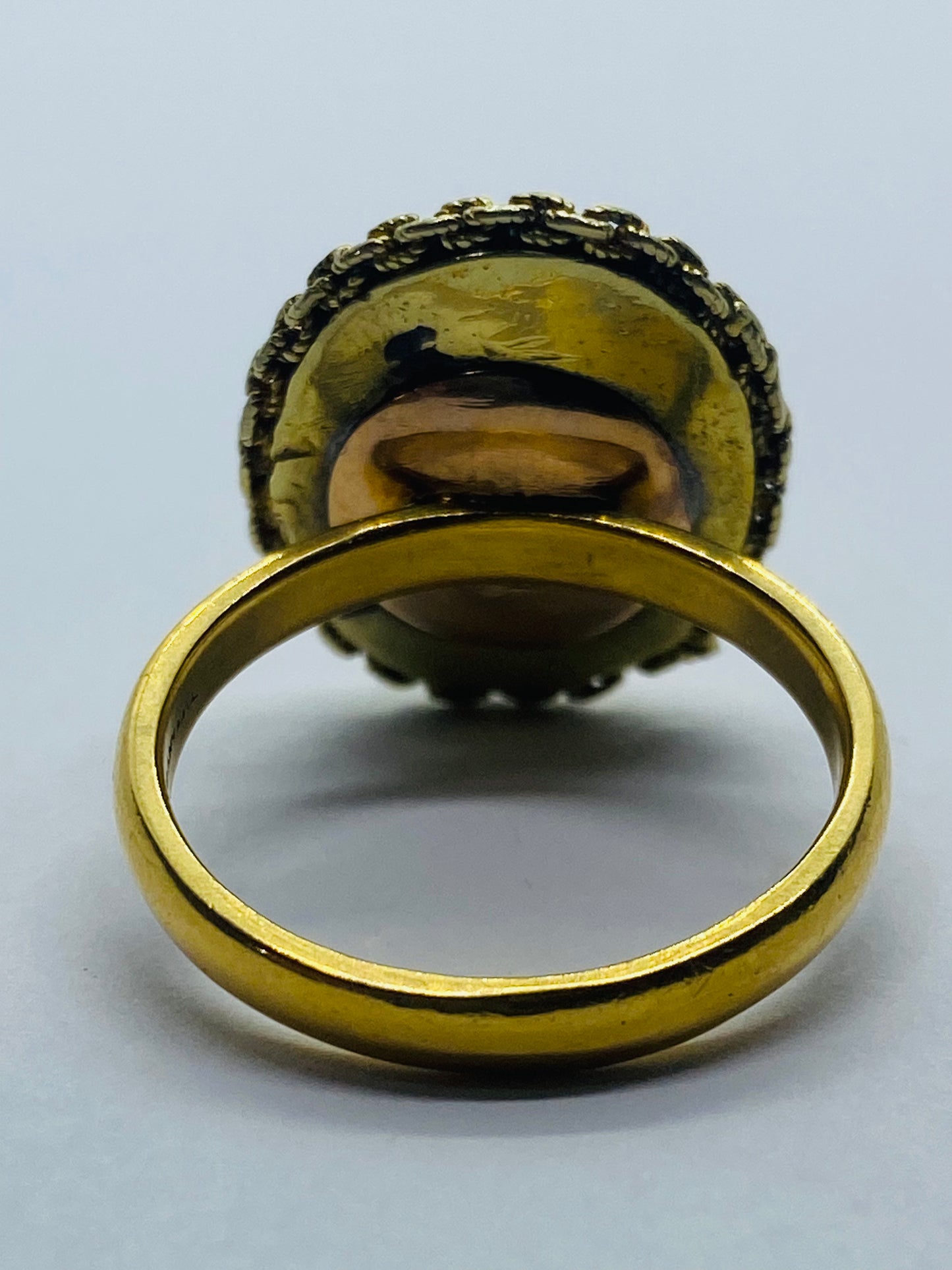 Tiffany & Co Customized 22k Turquoise Pearl Gold Cluster Ring 10.9 Grams