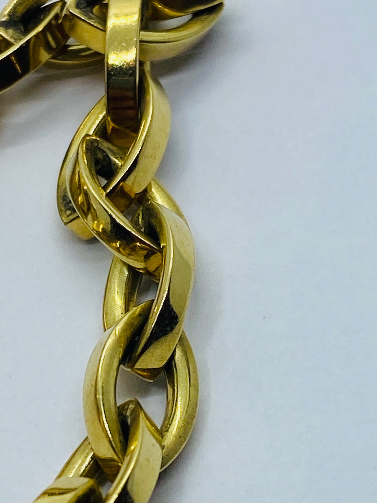 Tiffany & Co Solid 18k Yellow Gold Marquis Oval 7MM Link Bracelet 7.5” Pouch Box