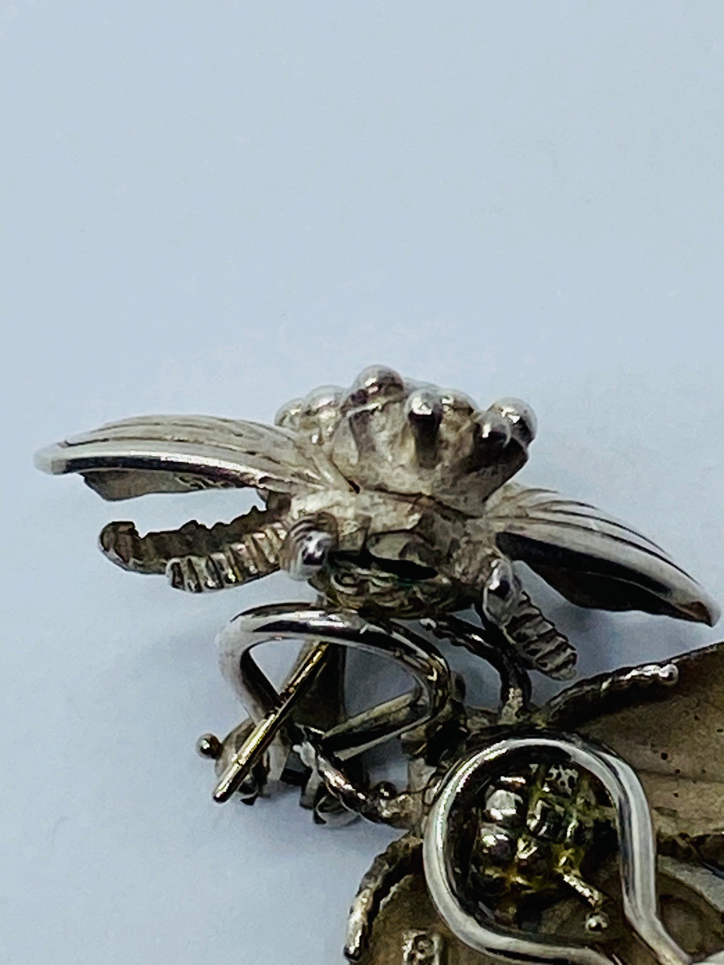 Tiffany & Co RARE Bumble Bee Clip On Earrings 23x26MM Sterling Silver 925