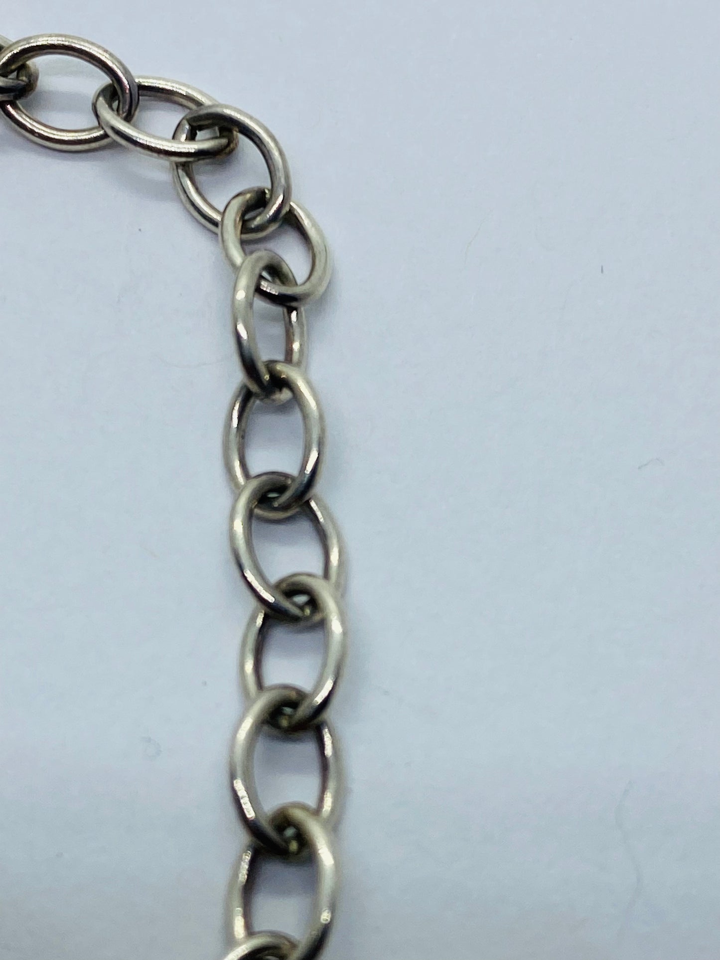 Tiffany & Co. 925 Silver Infinity Oval Link 7” Bracelet