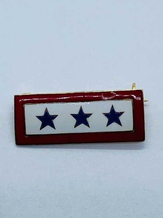 Tiffany & Co. US Military 14K Enamel 3 sons in service pin 20MM 8MM