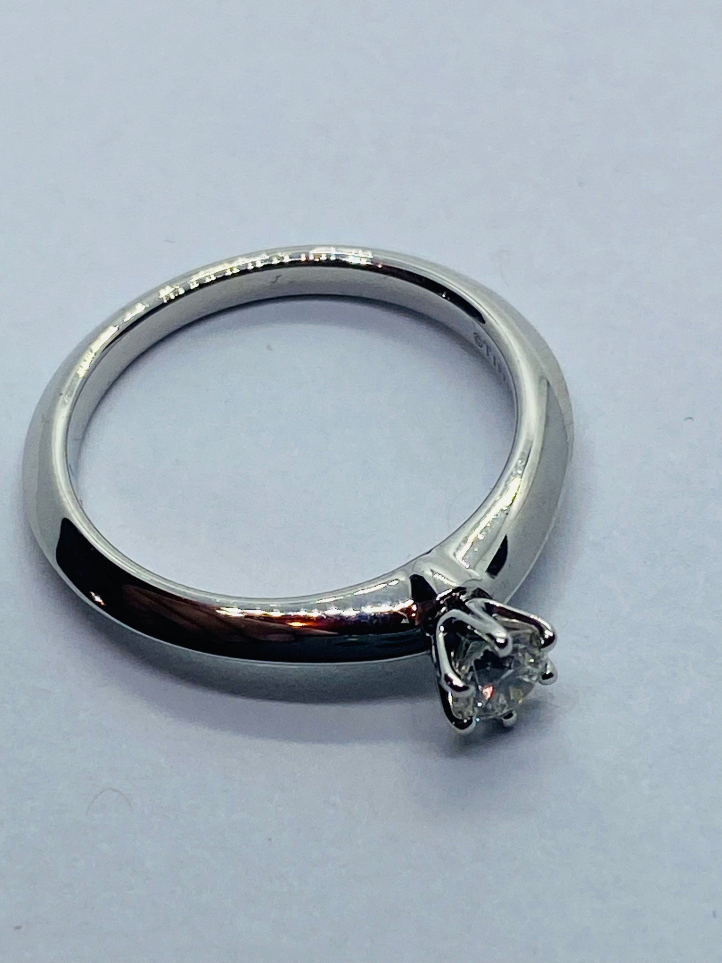Tiffany & Co. 0.20 CT Diamond Platinum Solitaire Engagement Ring BOX!