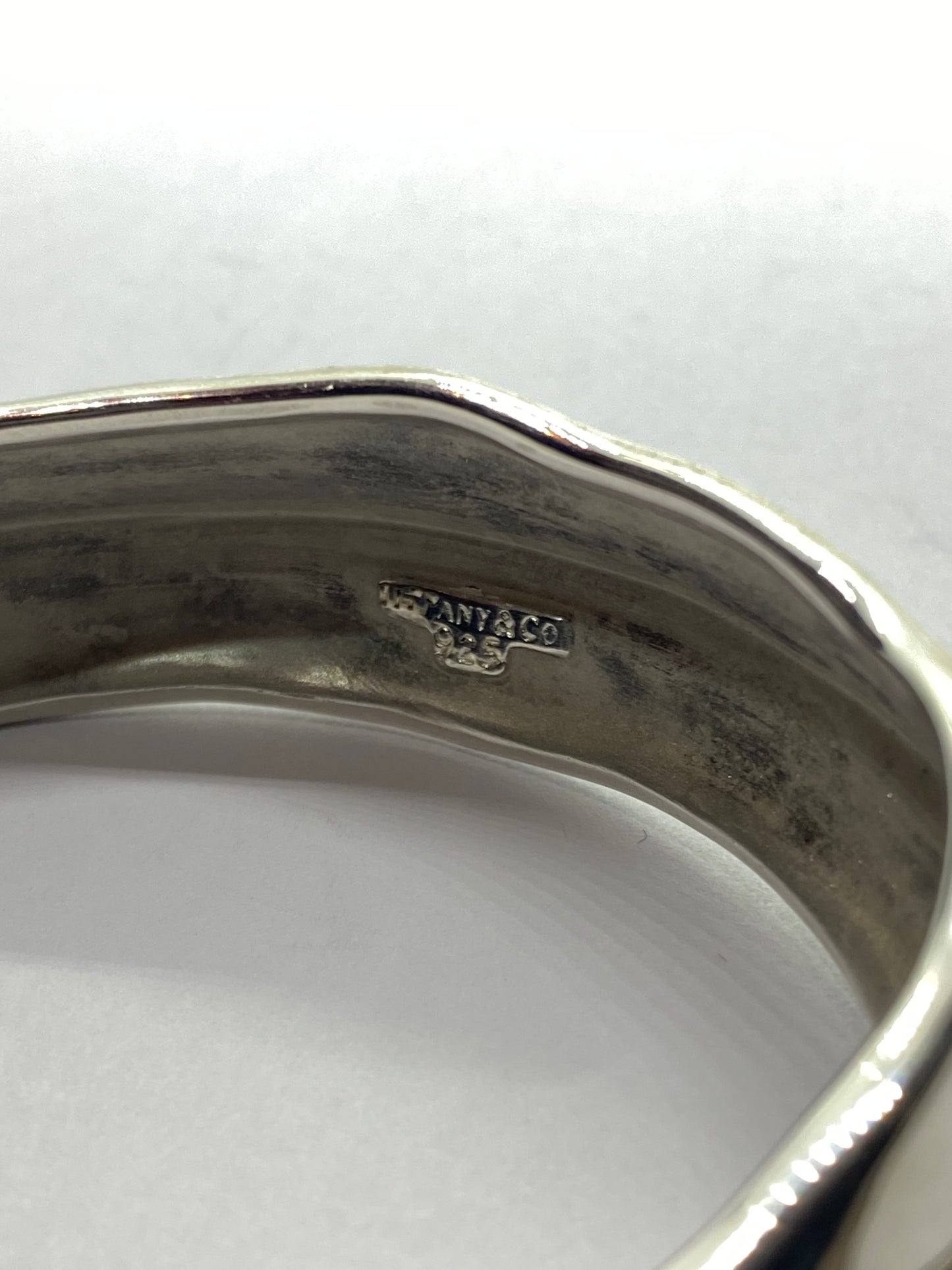 Tiffany & Co. Sterling Silver Nature Leaf Cuff Bangle Bracelet 925 6”