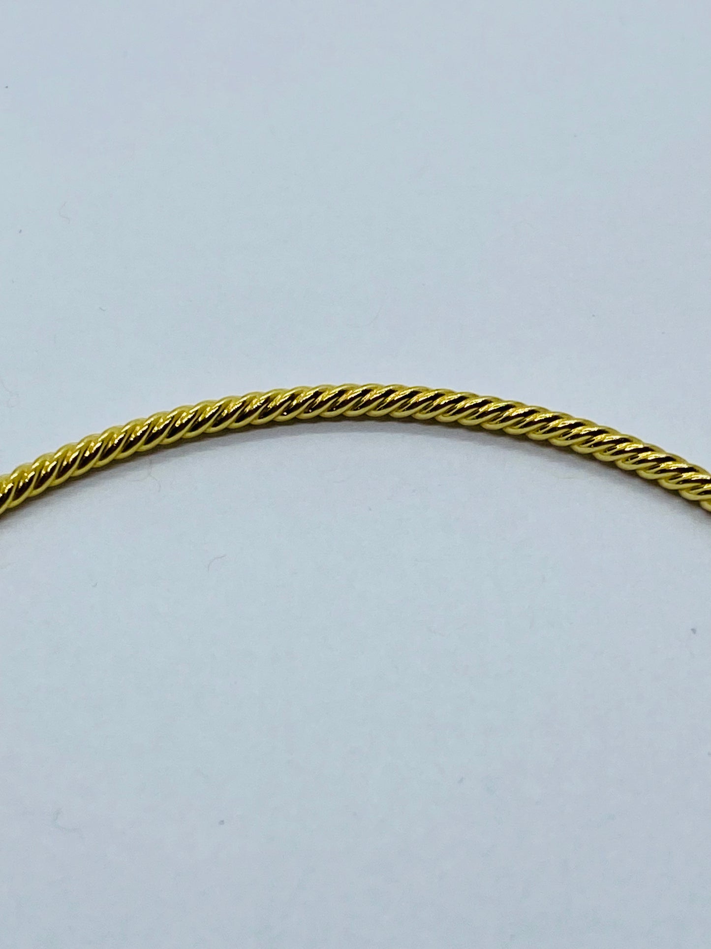 David Yurman 18K Yellow Gold Cable Classics 2mm Bangle Bracelet Free Shipping