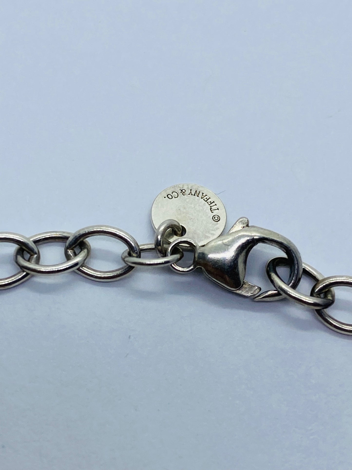 Tiffany & Co. 925 Silver Infinity Oval Link 7” Bracelet