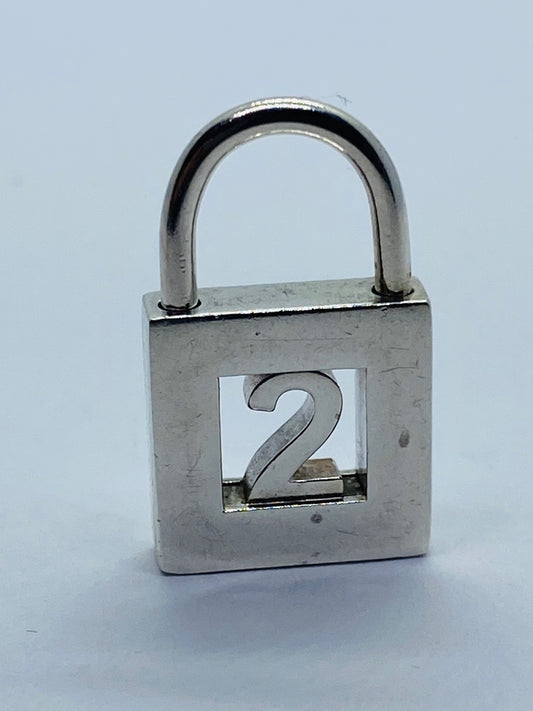 Tiffany & Co Silver Number Two 2 Padlock Charm Box