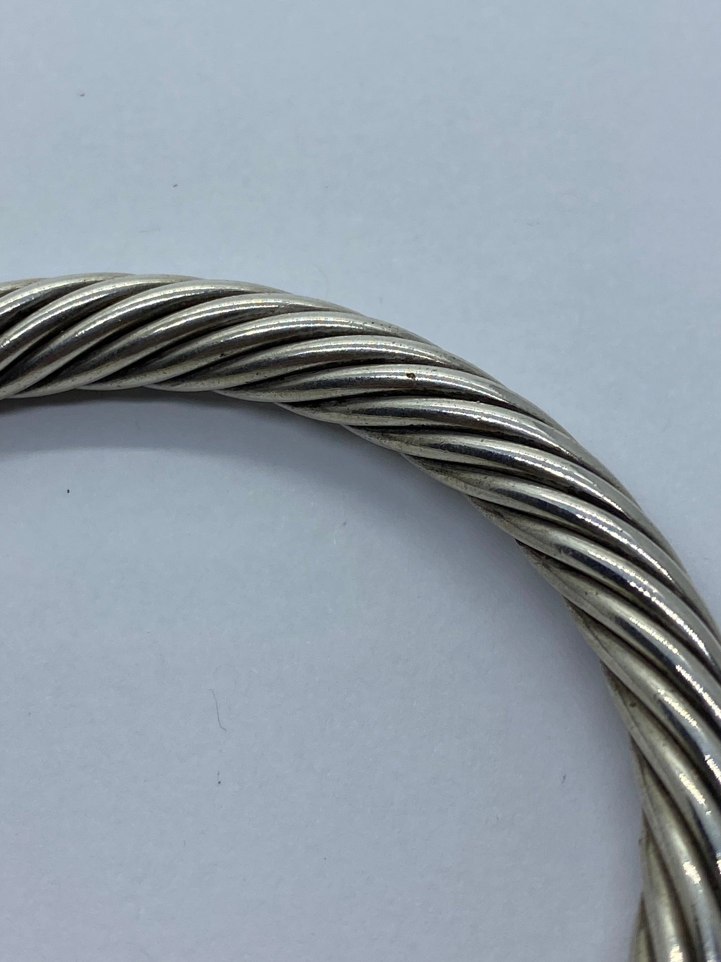 David Yurman 7mm Diamond Dome Cable Bracelet Sterling Silver 925 18K 750 Gold