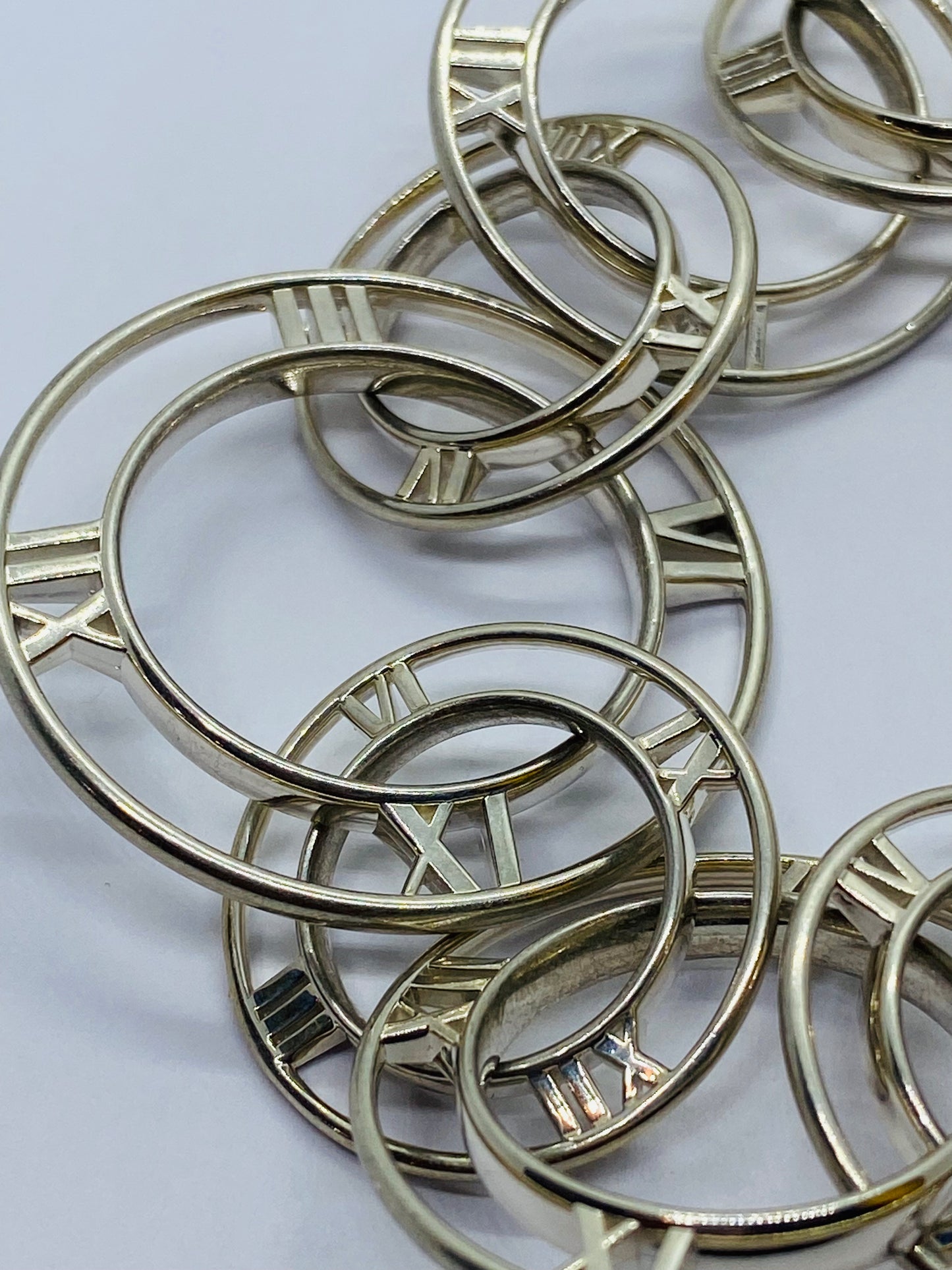 Tiffany Co. ATLAS Link Bracelet 7” Mint Condition 925 Sterling Silver