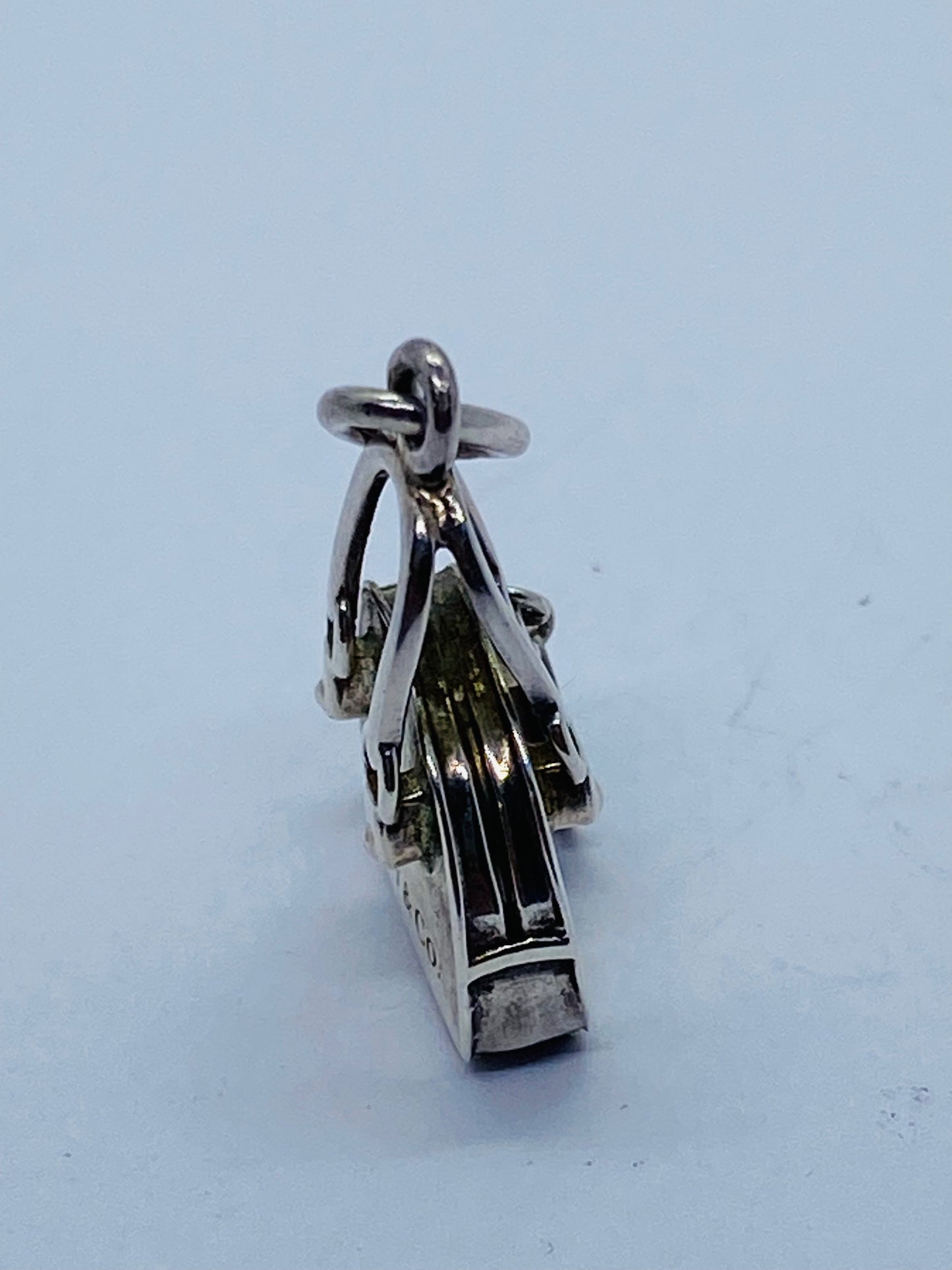 Tiffany & Co. Sterling Silver Handbag and Enamel Heart Italy Charm Pendant