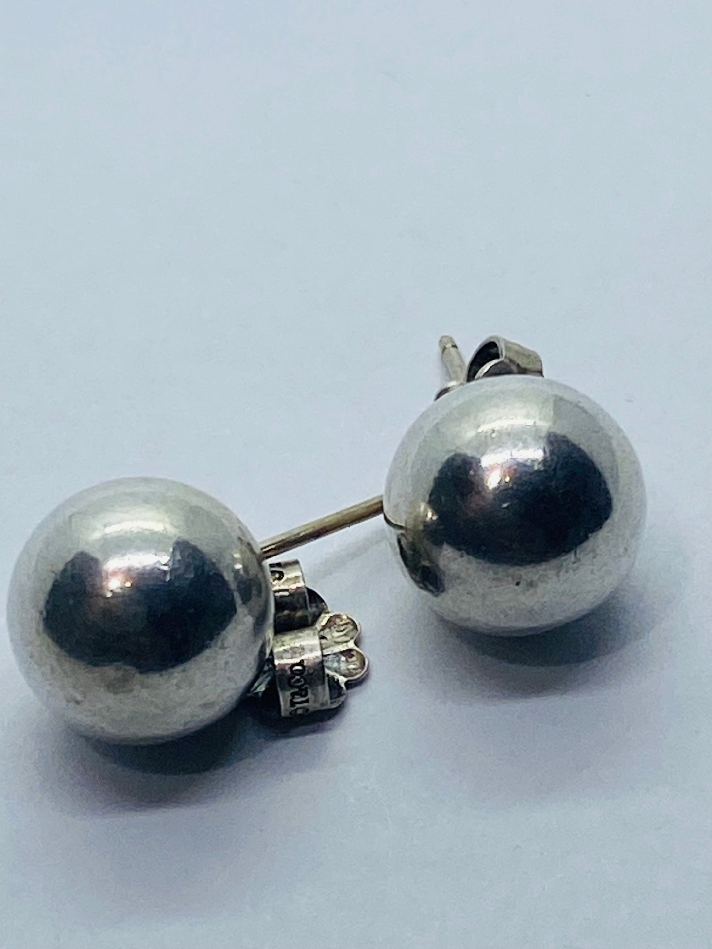 Tiffany & Co. Ball Stud Earrings Bead Hardwear Sterling Silver 10mm