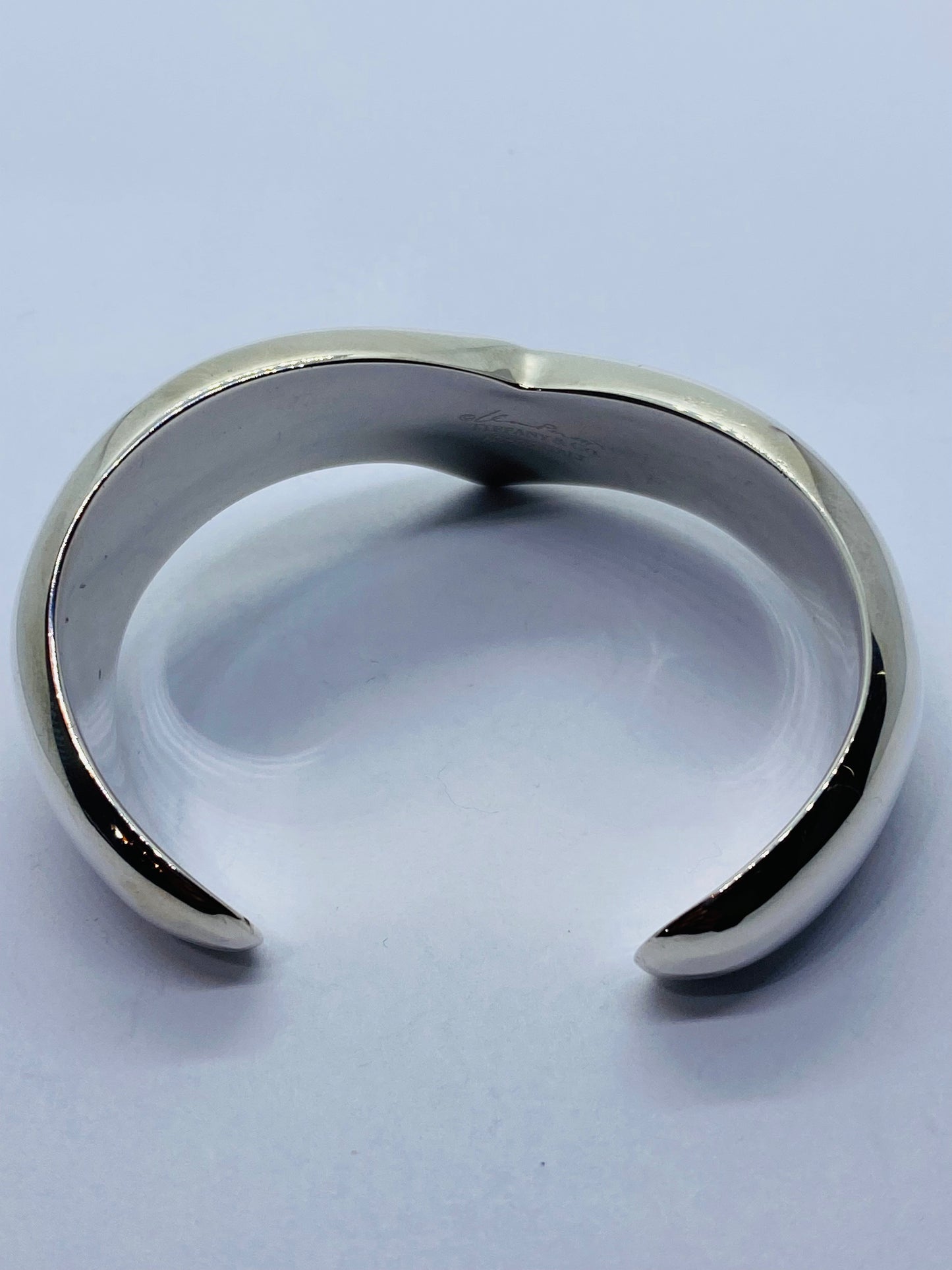Tiffany & Co. Elsa Peretti Sterling Silver Wing Wave Cuff Bangle Bracelet