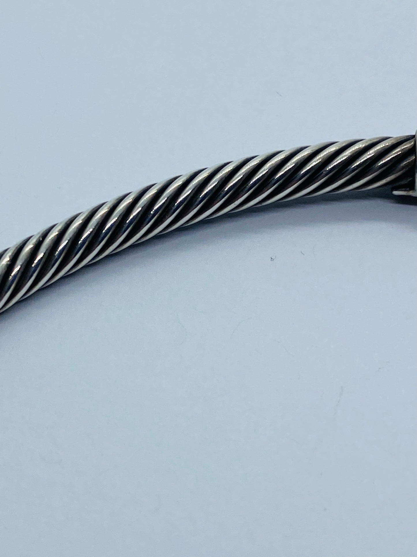 GREAT DAVID YURMAN STERLING, 14K & DIAMOND "METRO BAR" CHOKER NECKLACE, SIGNED