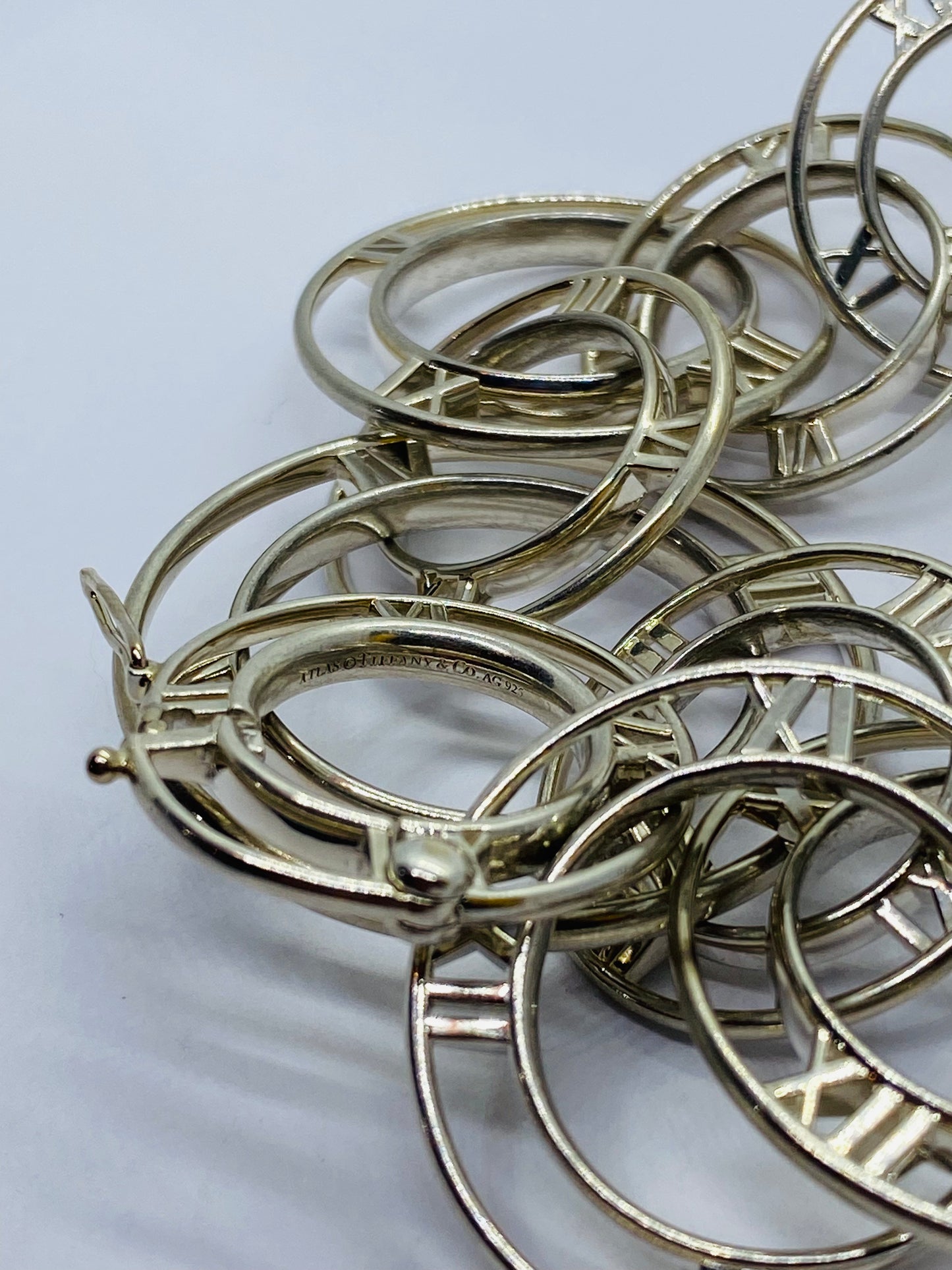 Tiffany Co. ATLAS Link Bracelet 7” Mint Condition 925 Sterling Silver