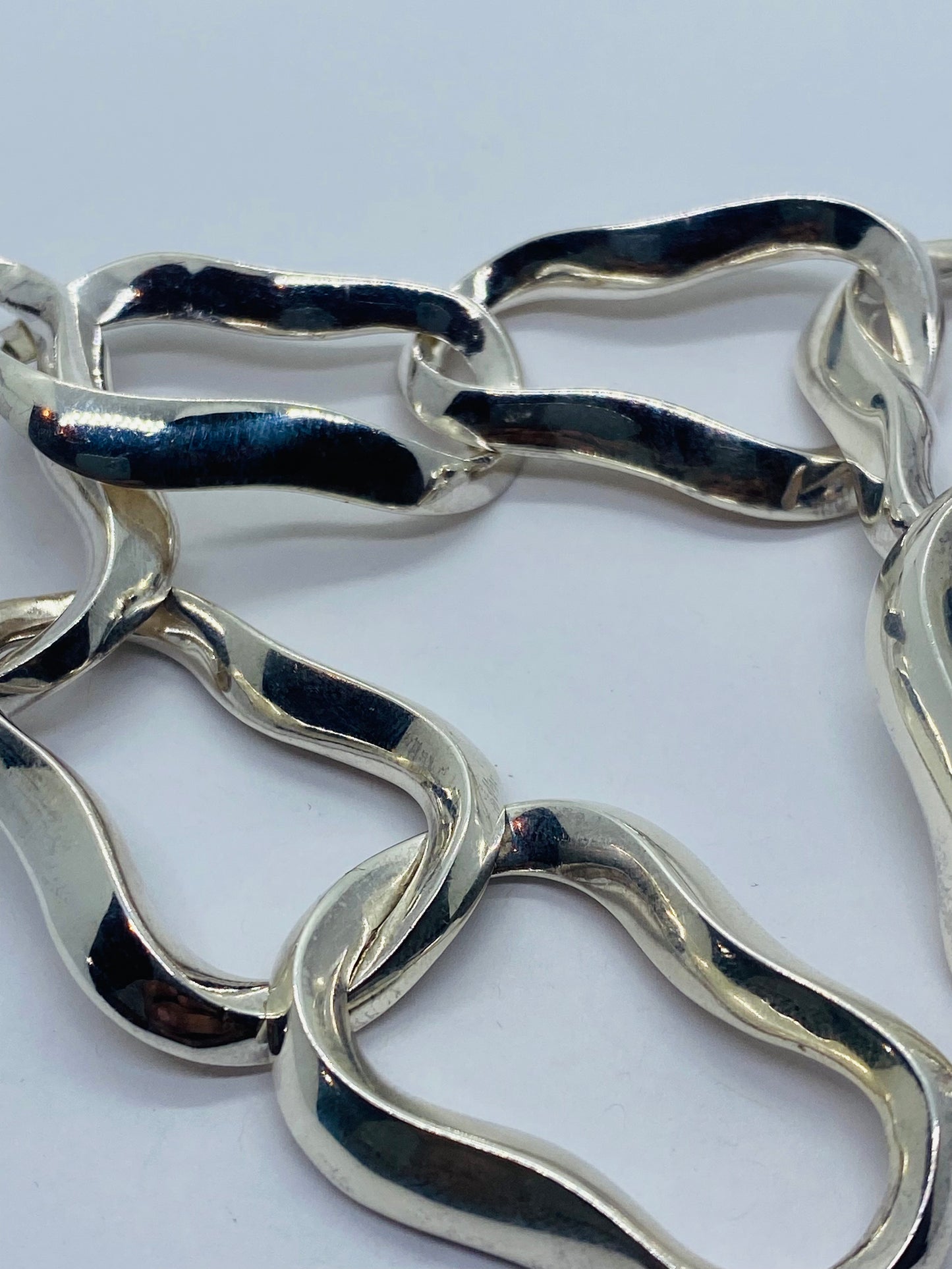 Angela Cummings Tiffany & Co Sterling Silver 8.5" Sculptural Modernist Bracelet!