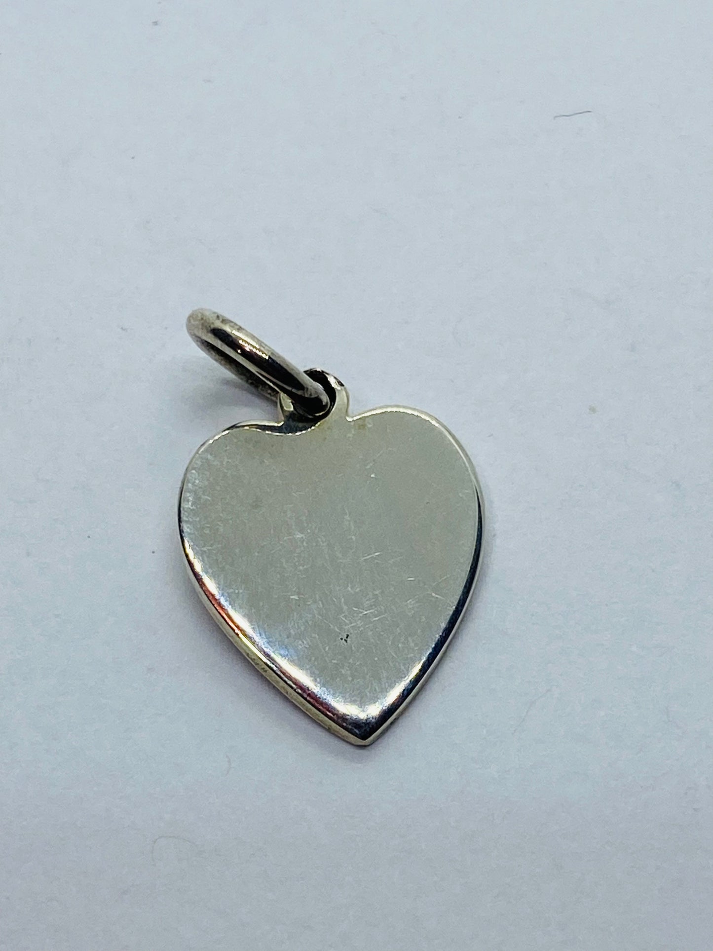 Tiffany & Co. Sterling Silver Blank Heart Tag Charm Pendant